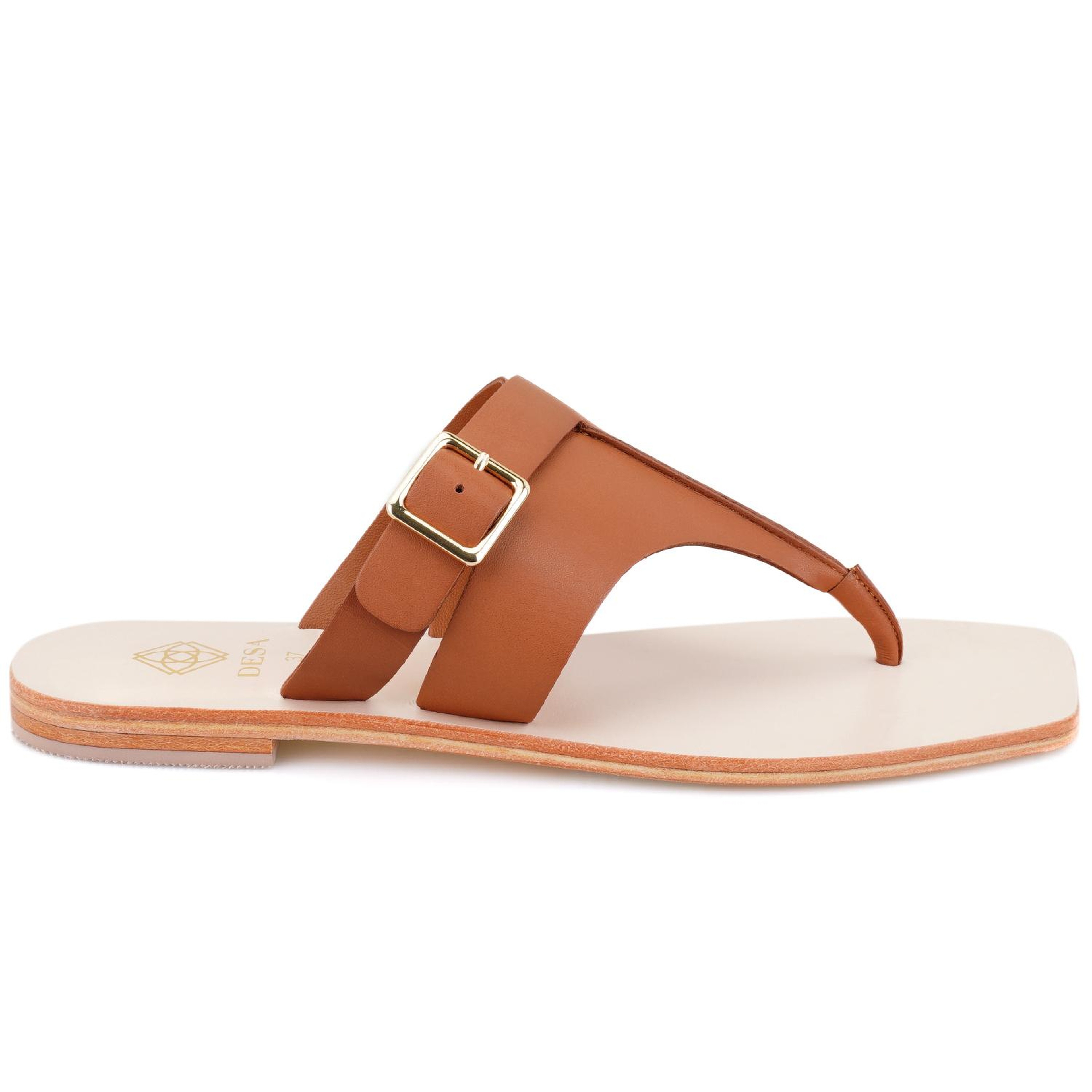 Kadın Kahve Parmak Arası Deri Terlik