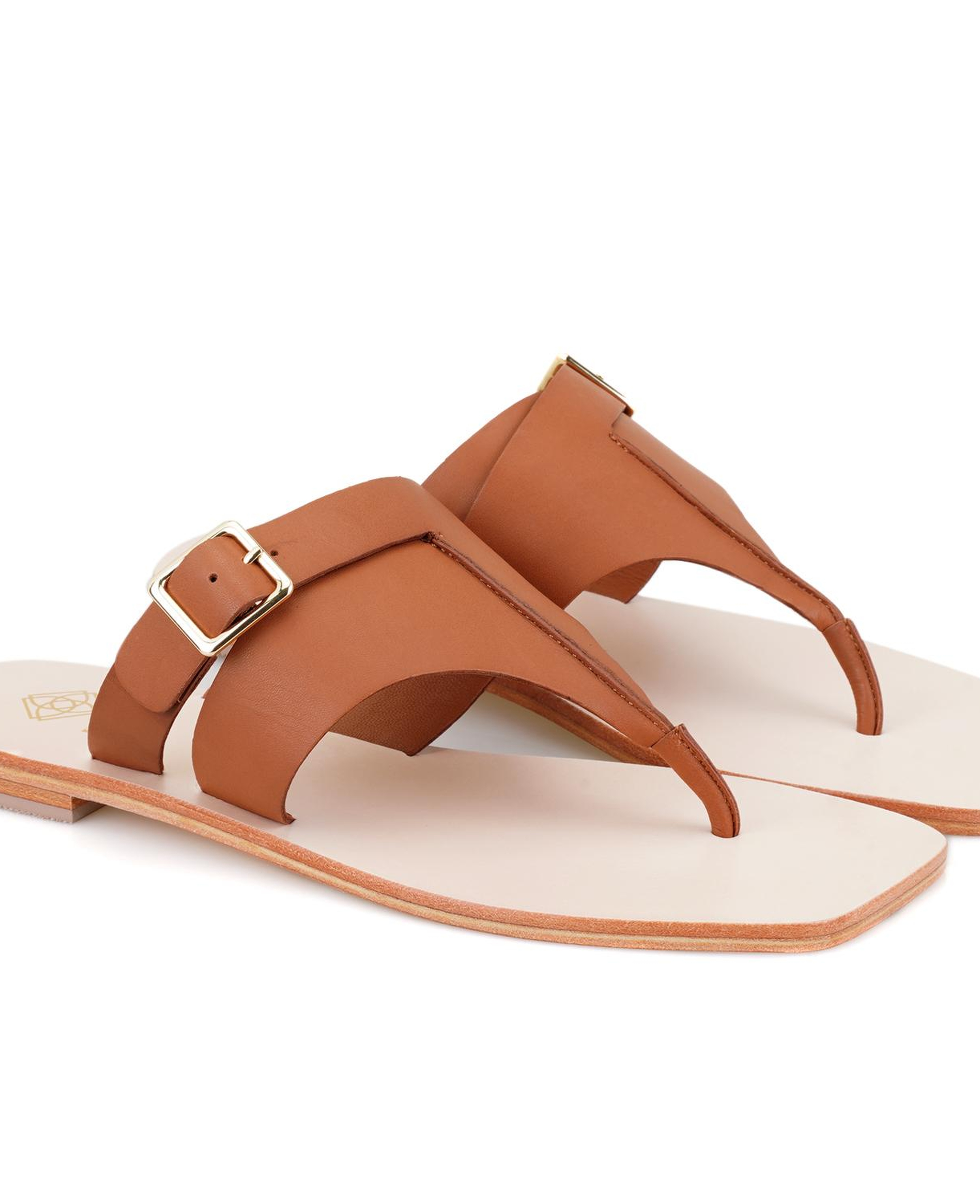 Kadın Kahve Parmak Arası Deri Terlik