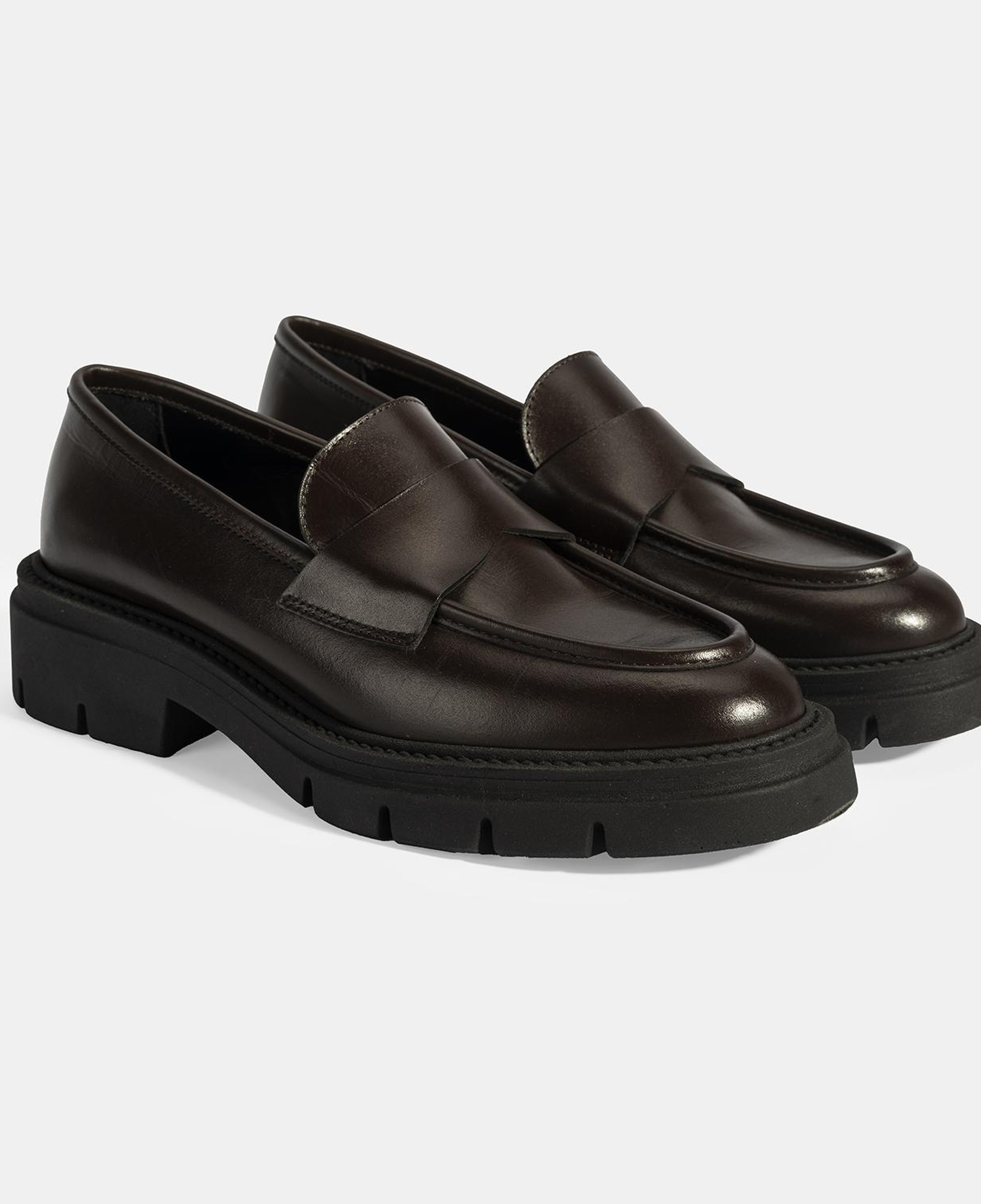 Kadın Kahve Deri Loafer