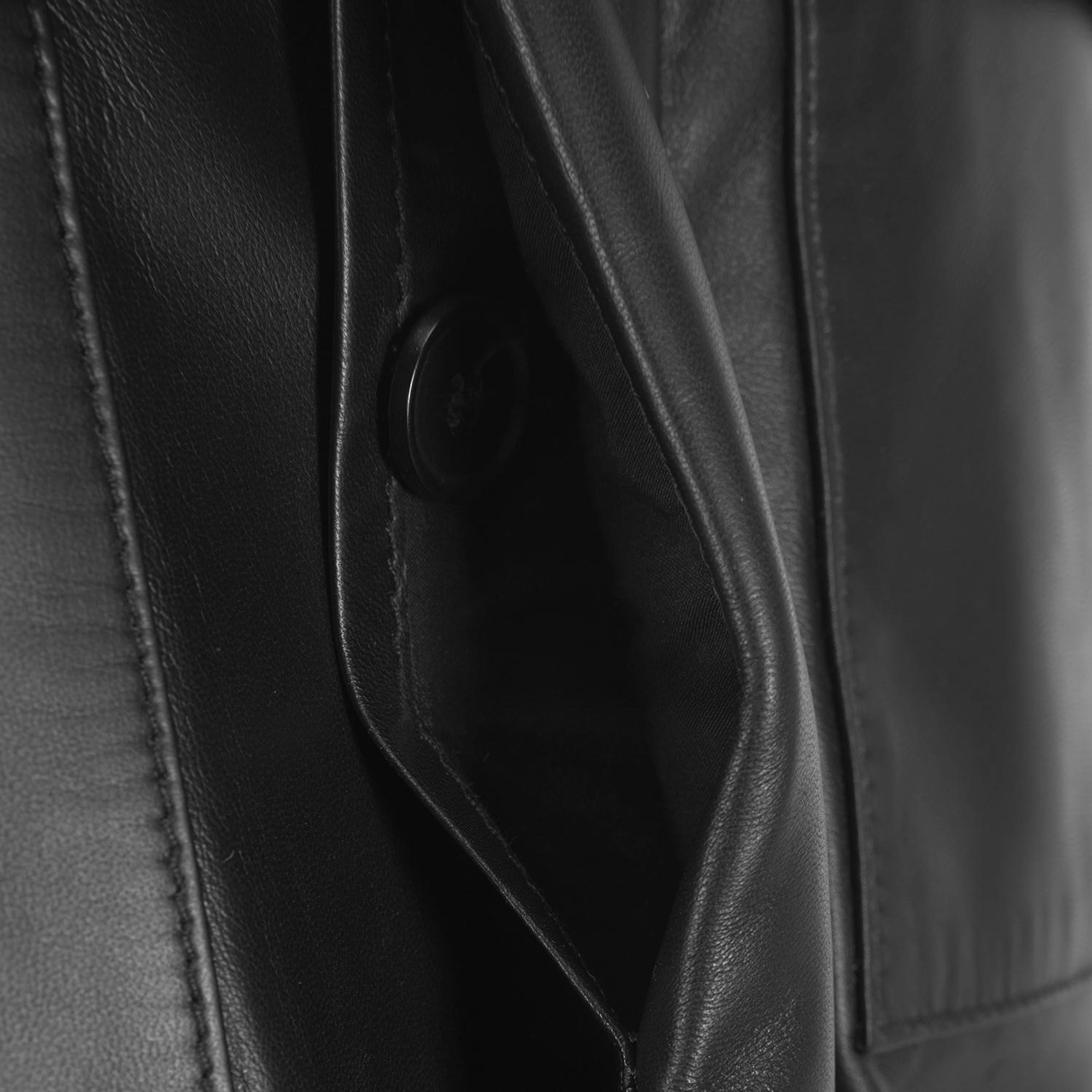 DESA Erkek Siyah Gömlek Yaka Deri Ceket