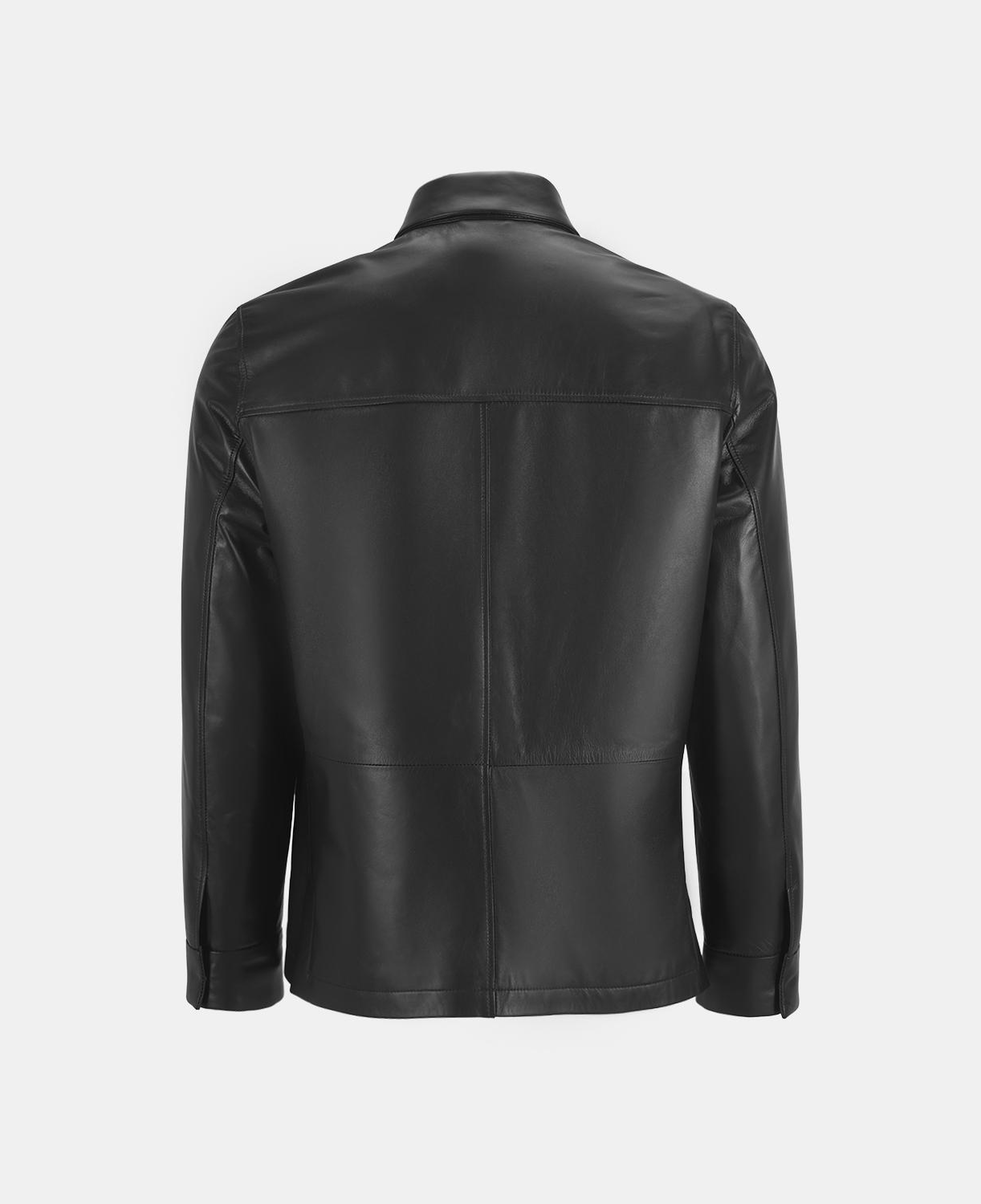DESA Erkek Siyah Gömlek Yaka Deri Ceket