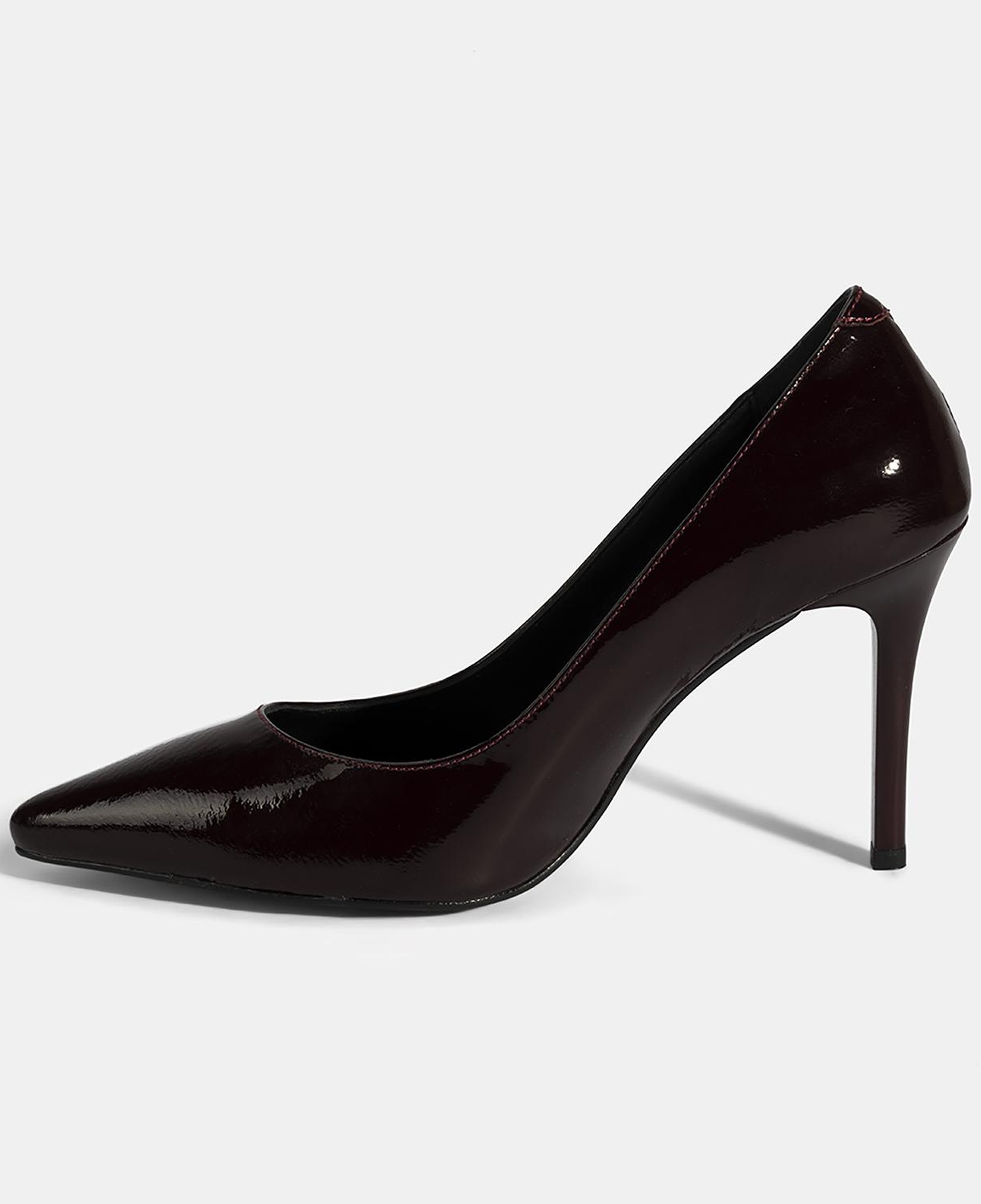 Kadın Bordo Deri Stiletto