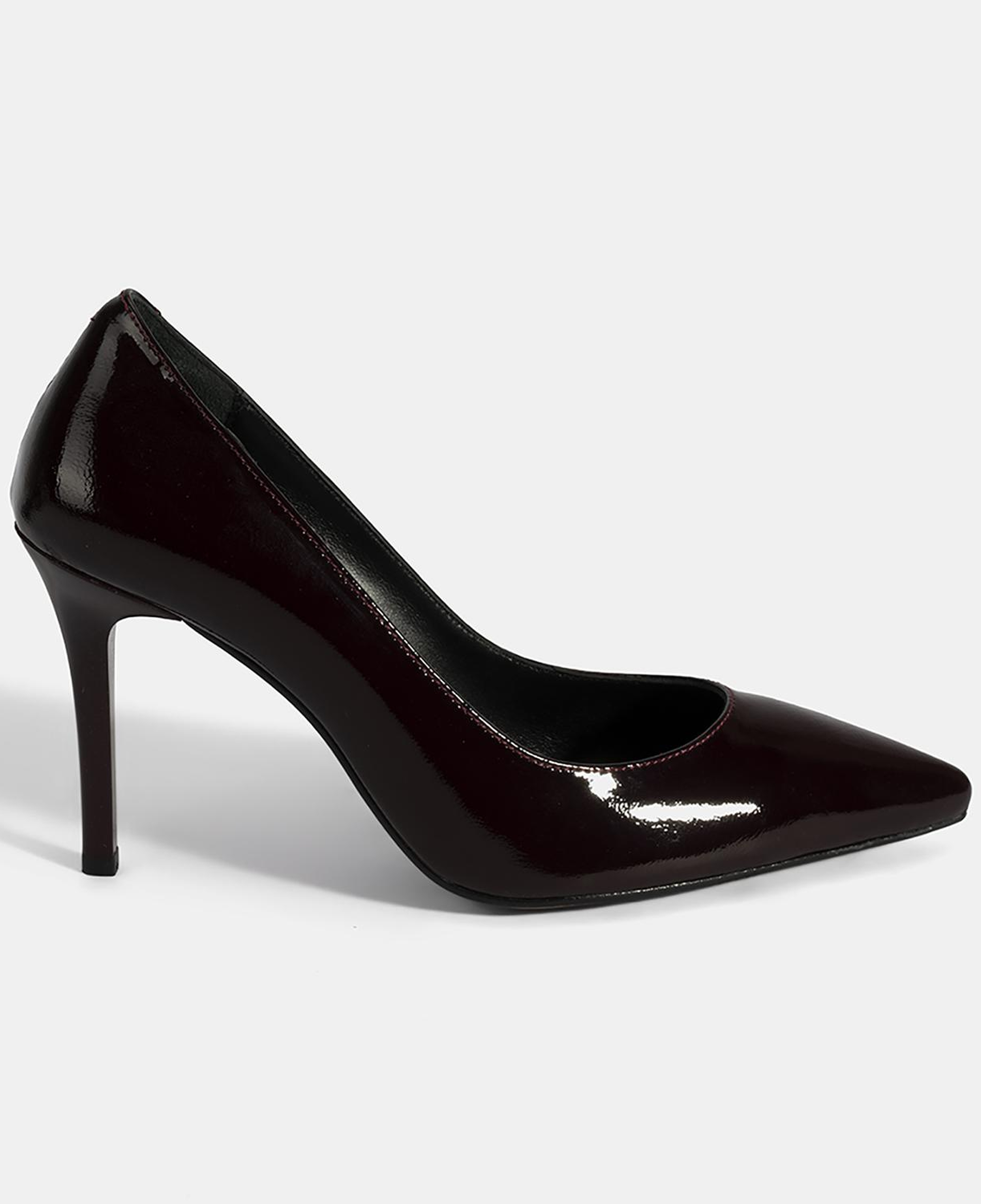 Kadın Bordo Deri Stiletto
