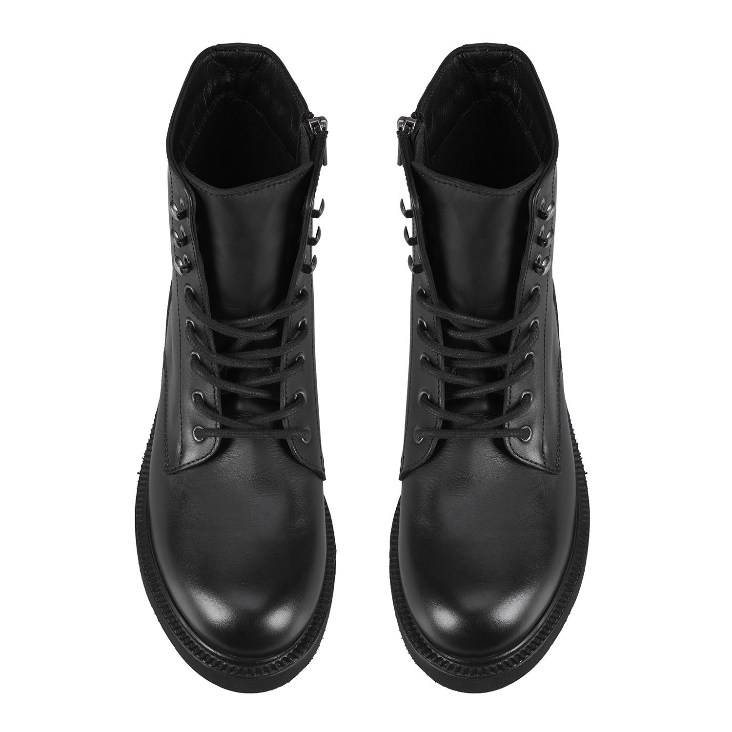 Kenia Siyah Kadın Fermuarlı Deri Bot