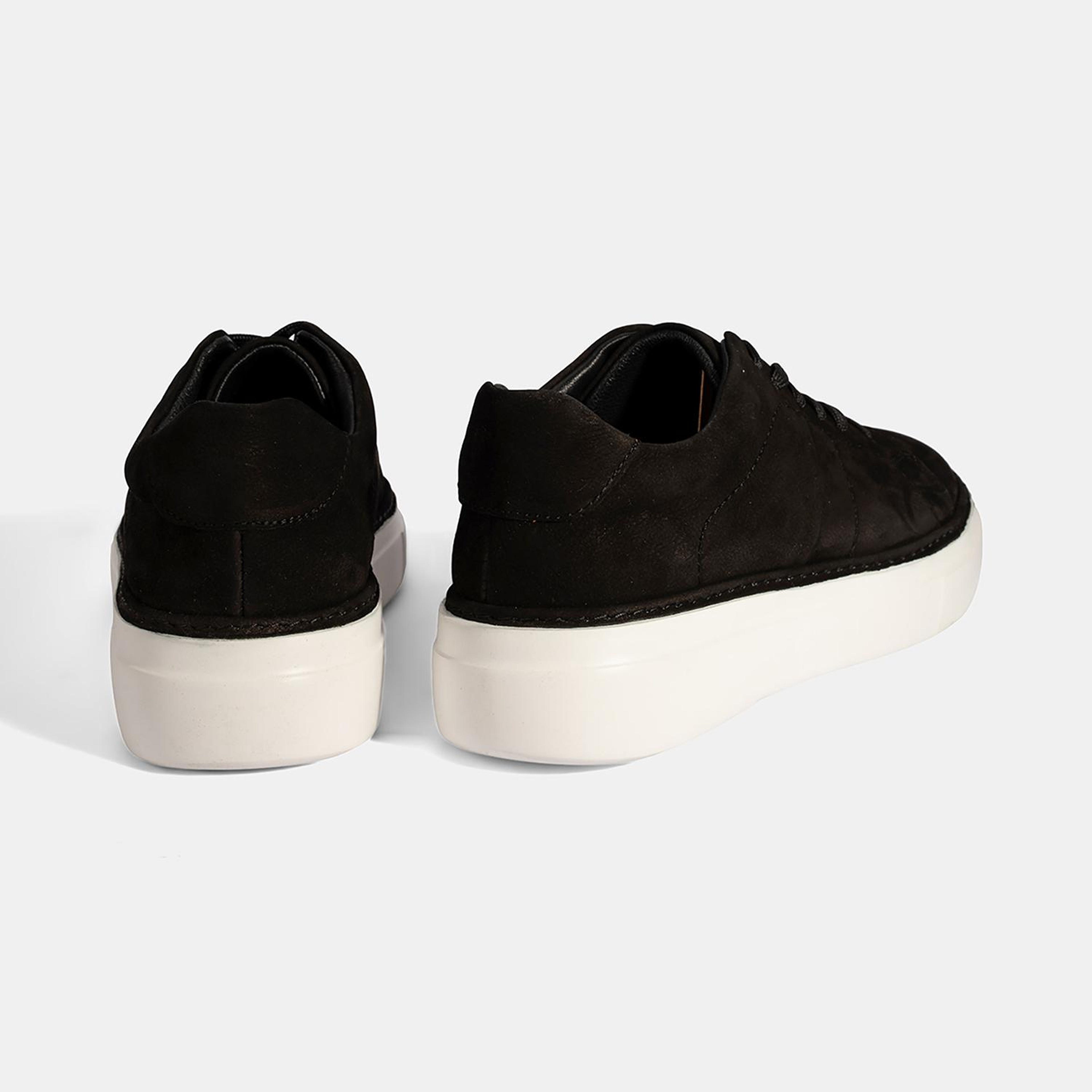 Erkek Siyah Bağcıklı Günlük Nubuk Deri Ayakkabı