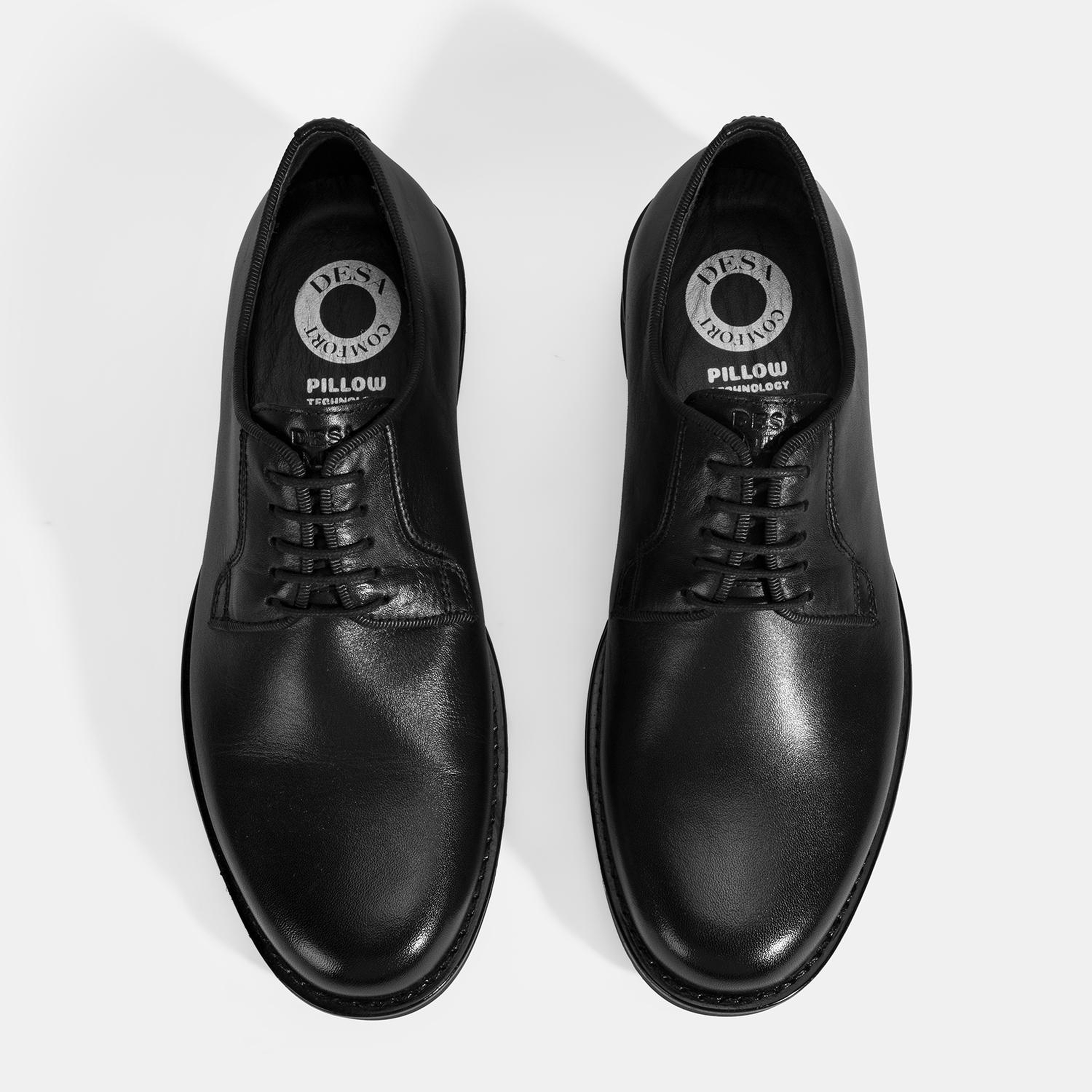 Erkek Siyah DesaComfort Klasik Deri Ayakkabı