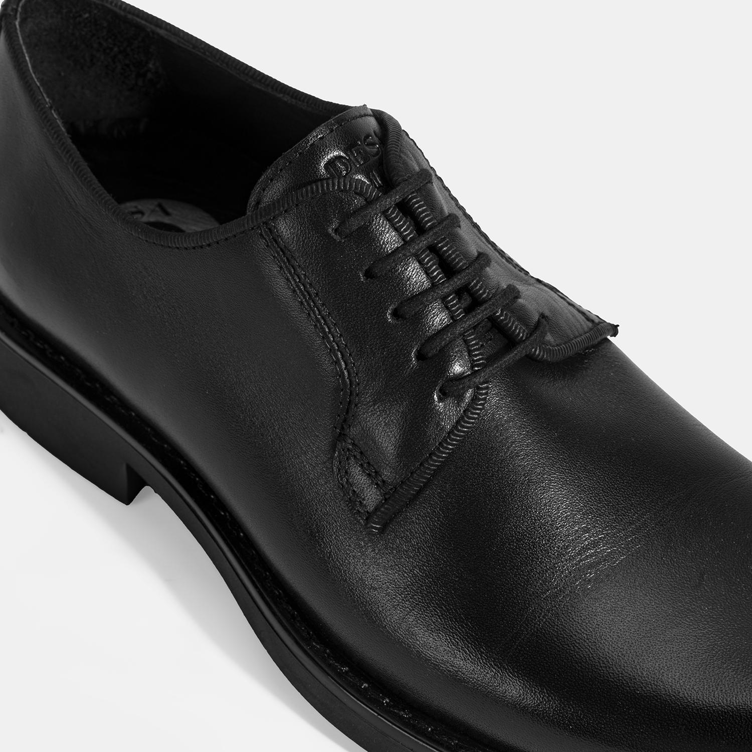 Erkek Siyah DesaComfort Klasik Deri Ayakkabı