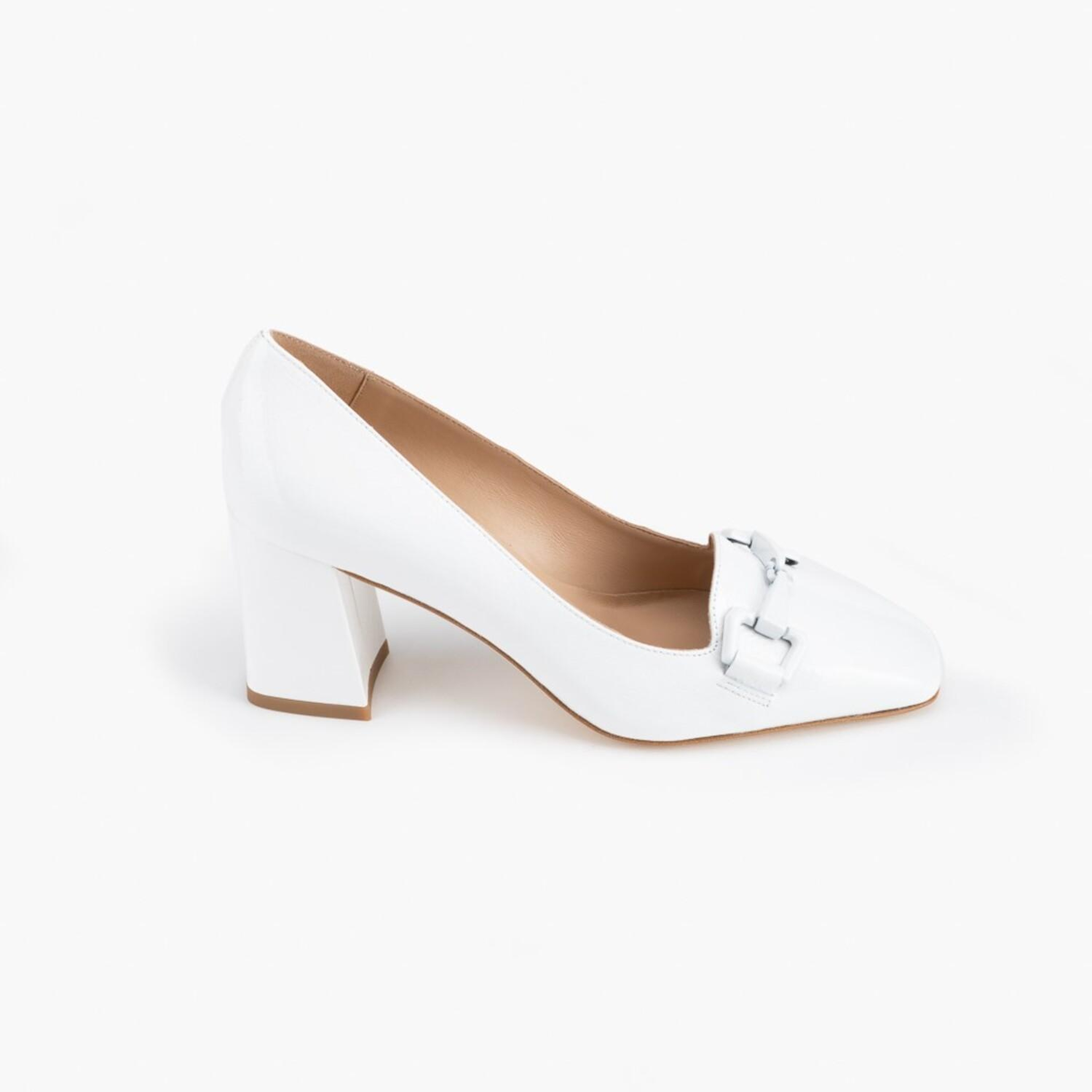 Luca Grossi Beyaz Kadın Topuklu Loafer