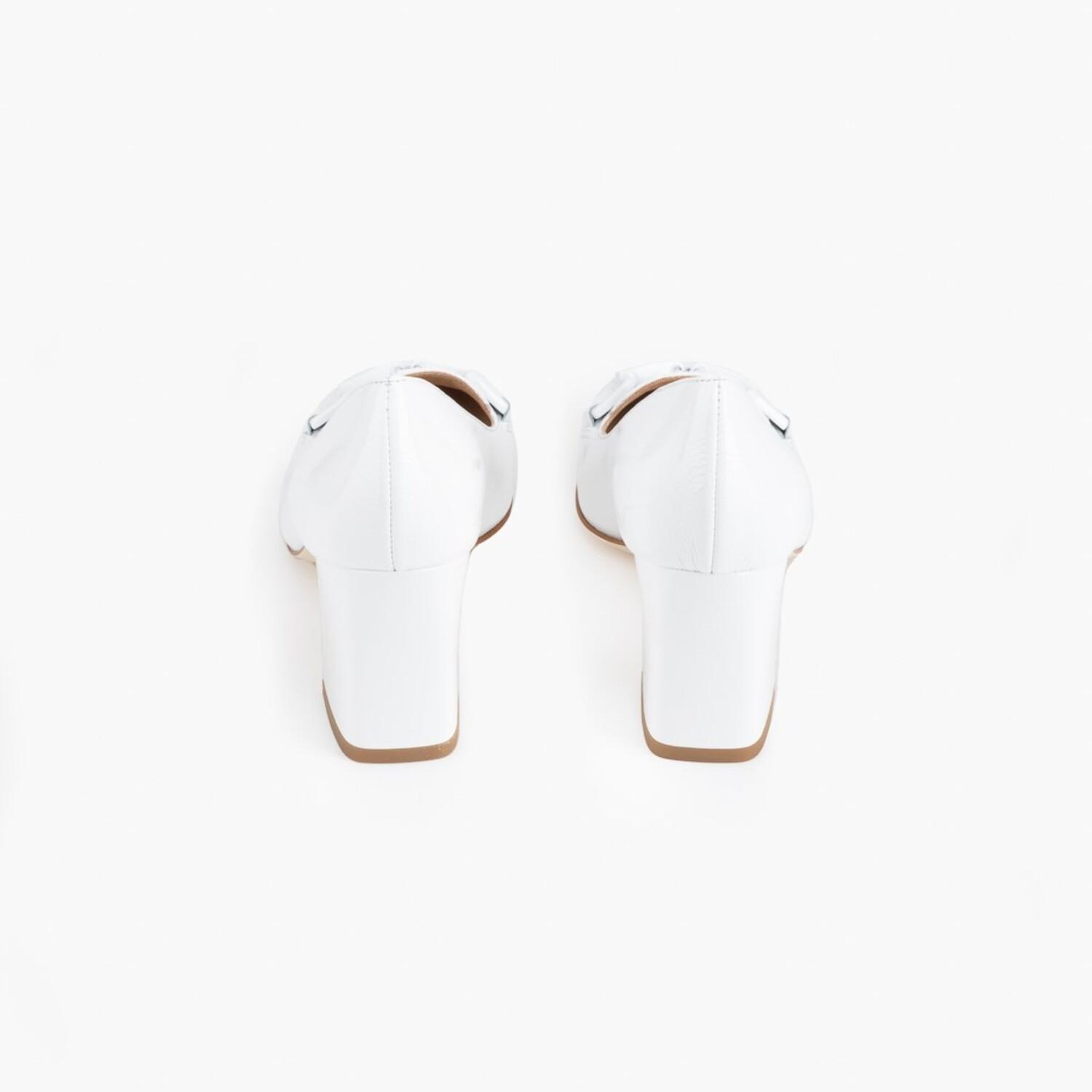 Luca Grossi Beyaz Kadın Topuklu Loafer