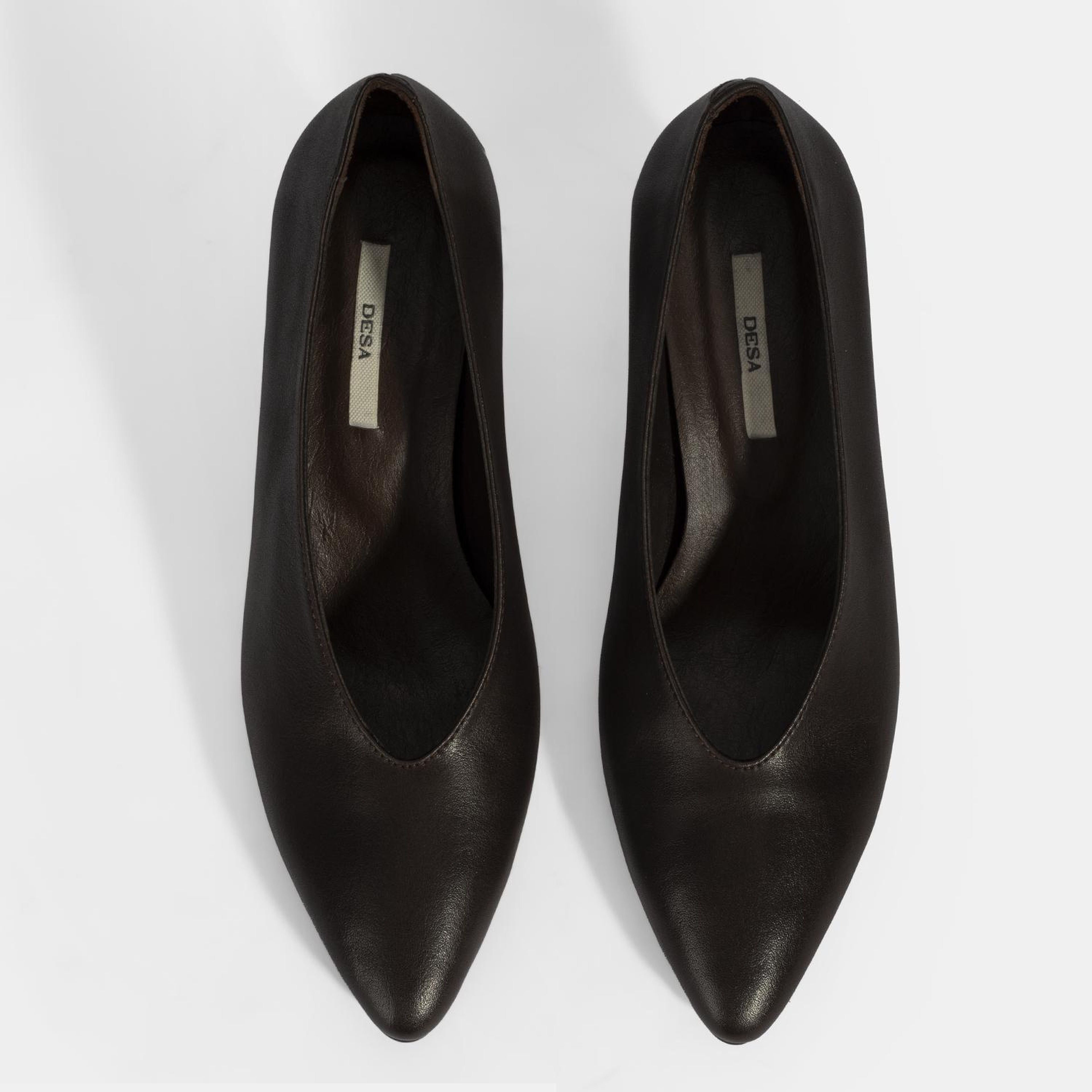 Kadın Kahve Klasik Topuklu Deri Ayakkabı