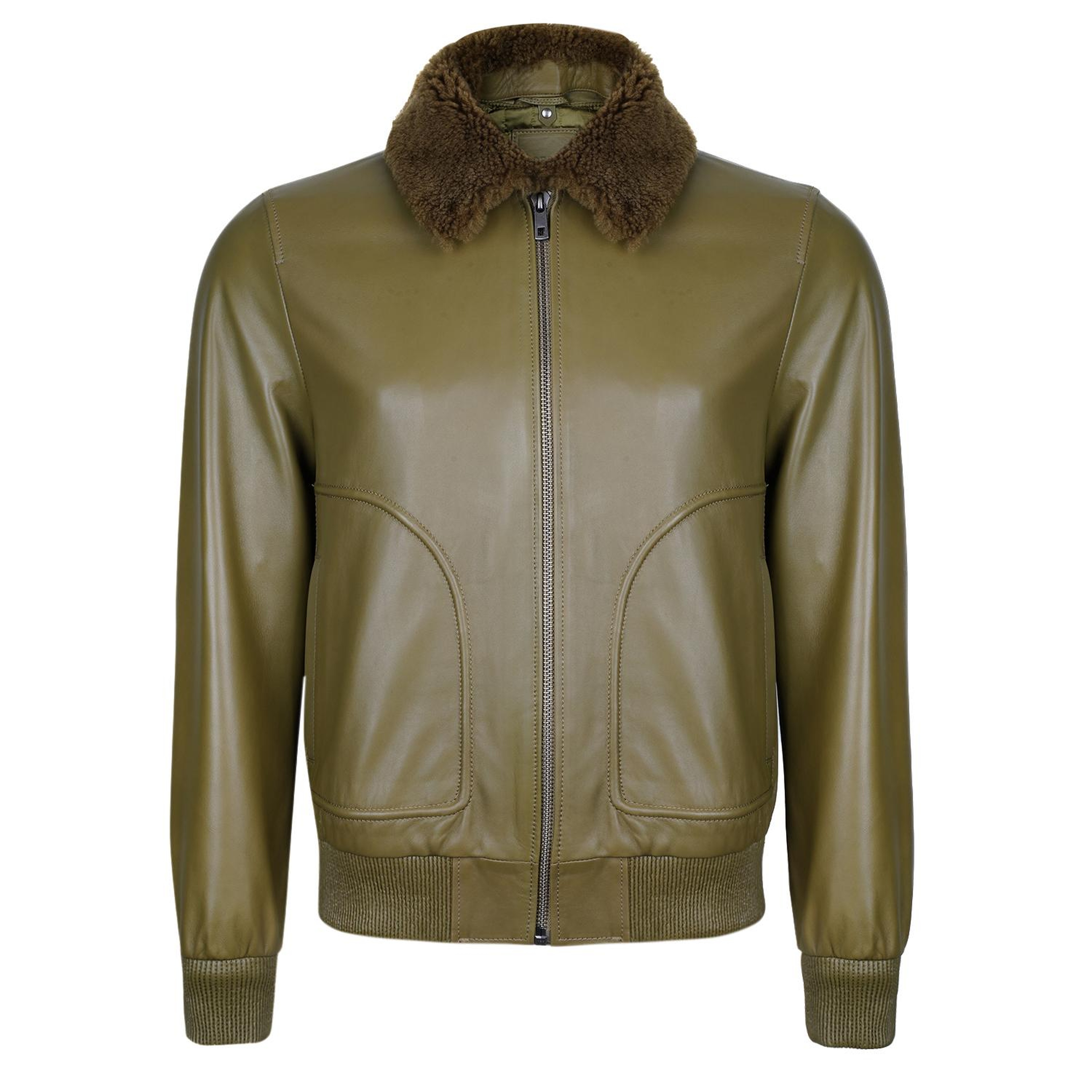 Alijha Haki Erkek Deri Mont