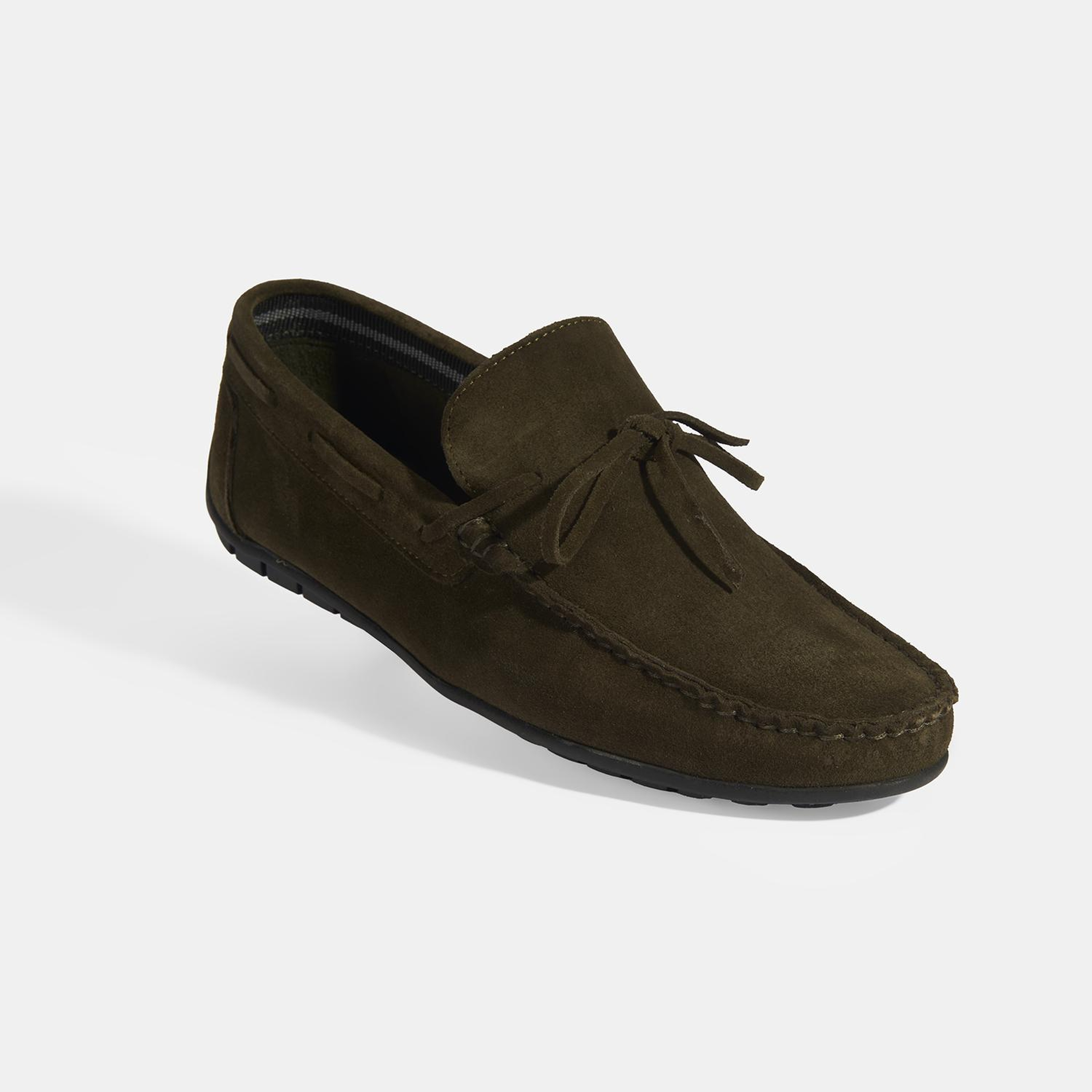 Calandra Haki Erkek Bağcık Detaylı Slip-On Süet Loafer