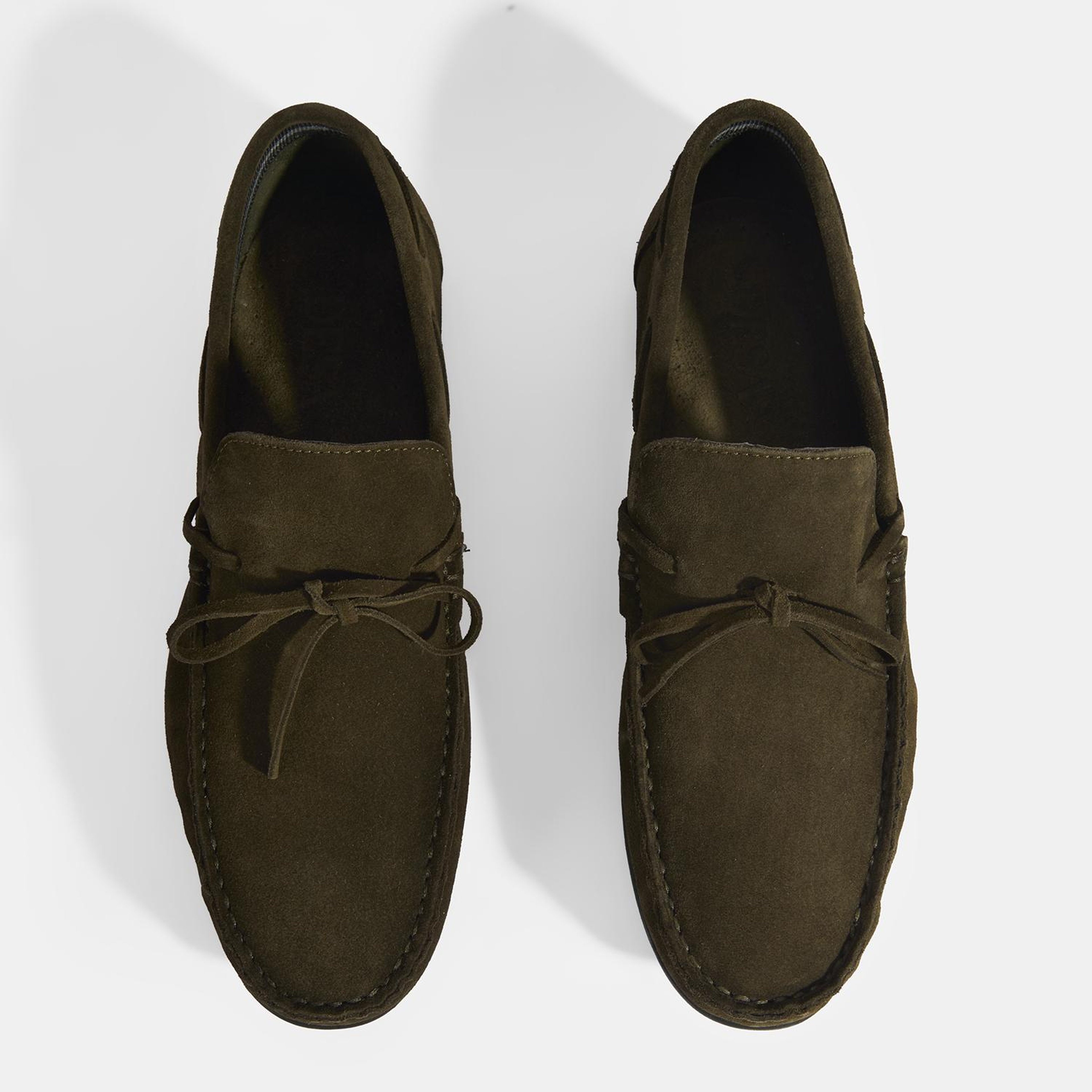 Calandra Haki Erkek Bağcık Detaylı Slip-On Süet Loafer