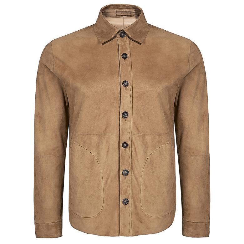 Maynor Erkek Çift Taraflı Deri Gömlek Ceket