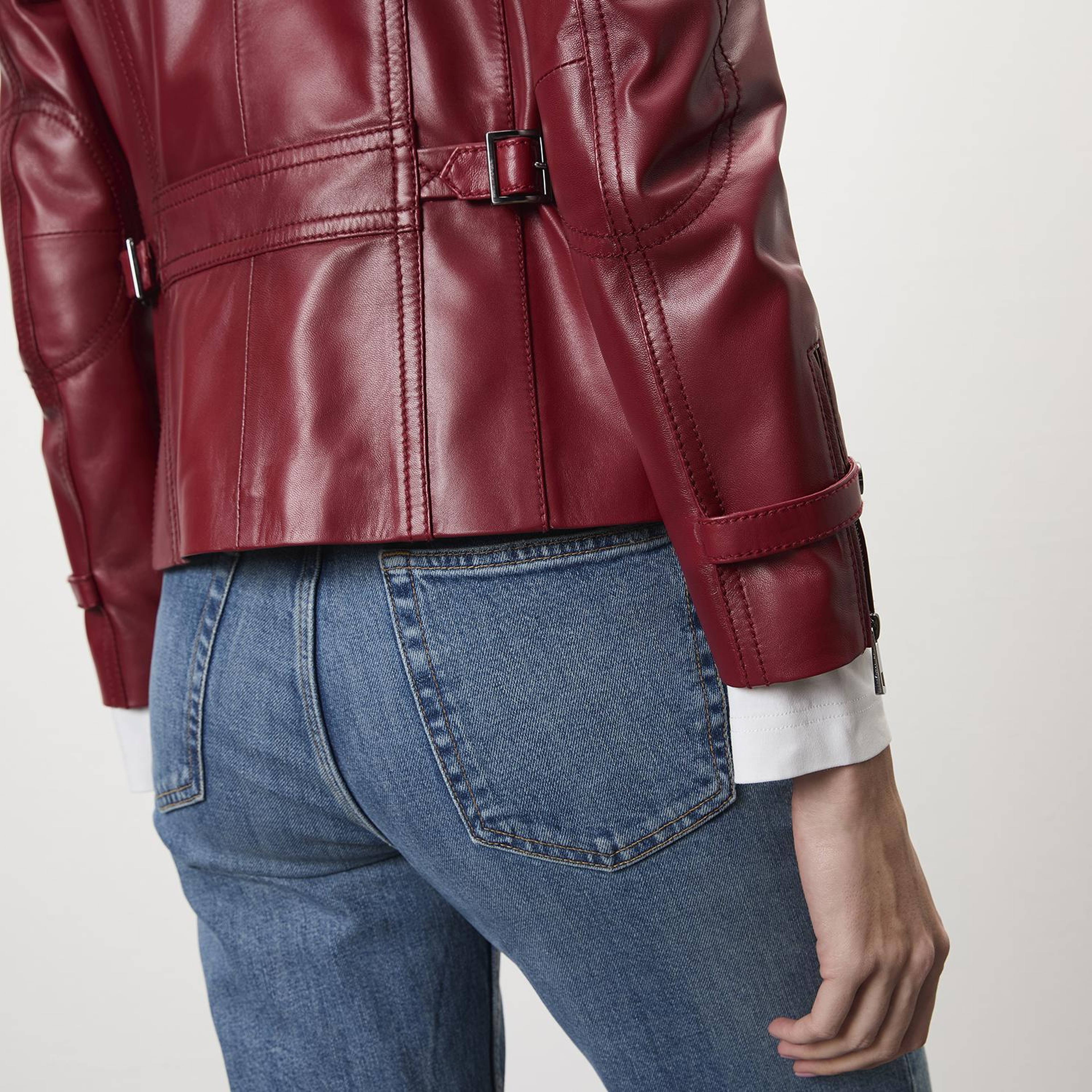 Briellen Kırmızı Kadın Deri Mont