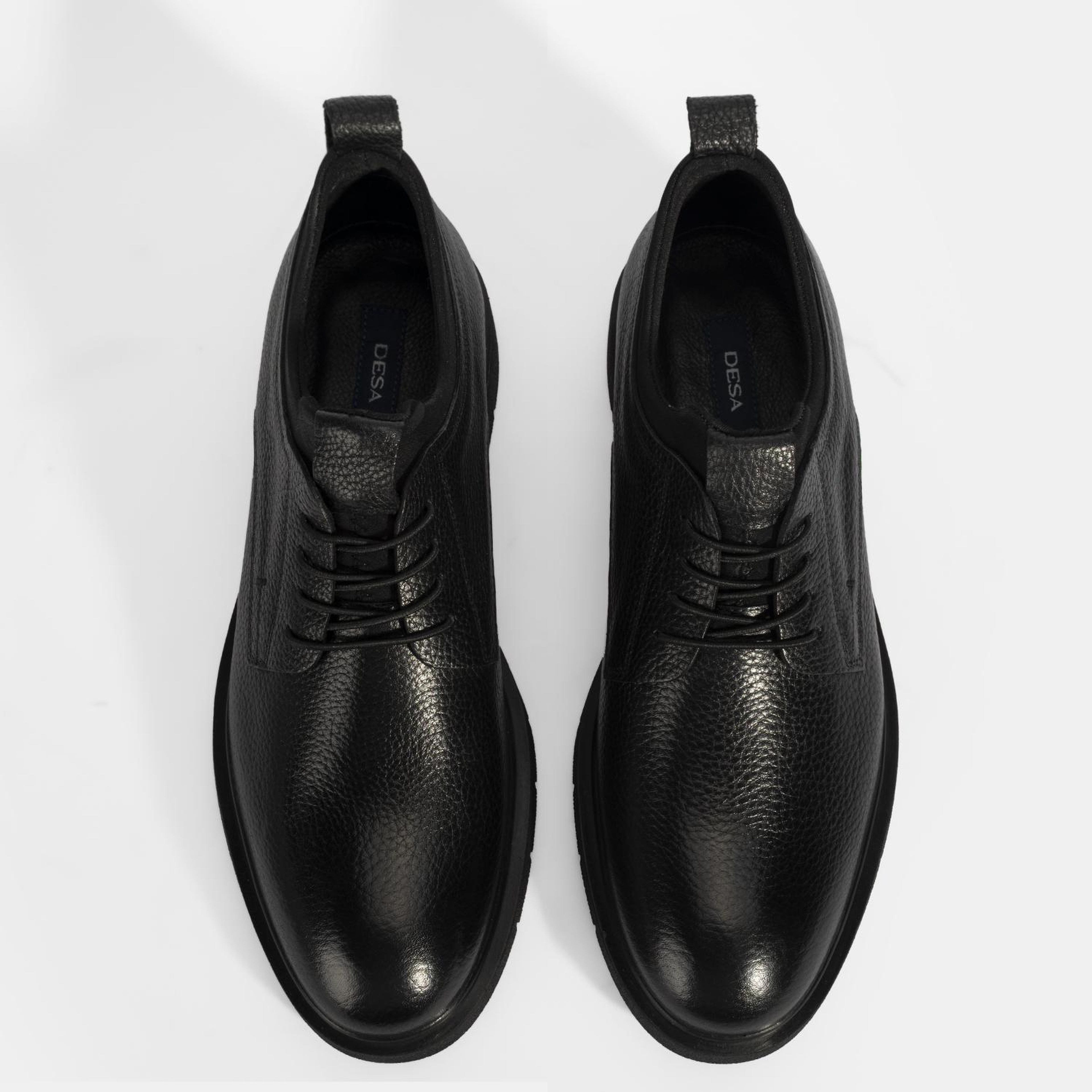 Erkek Siyah Bağcıklı Deri Klasik Ayakkabı