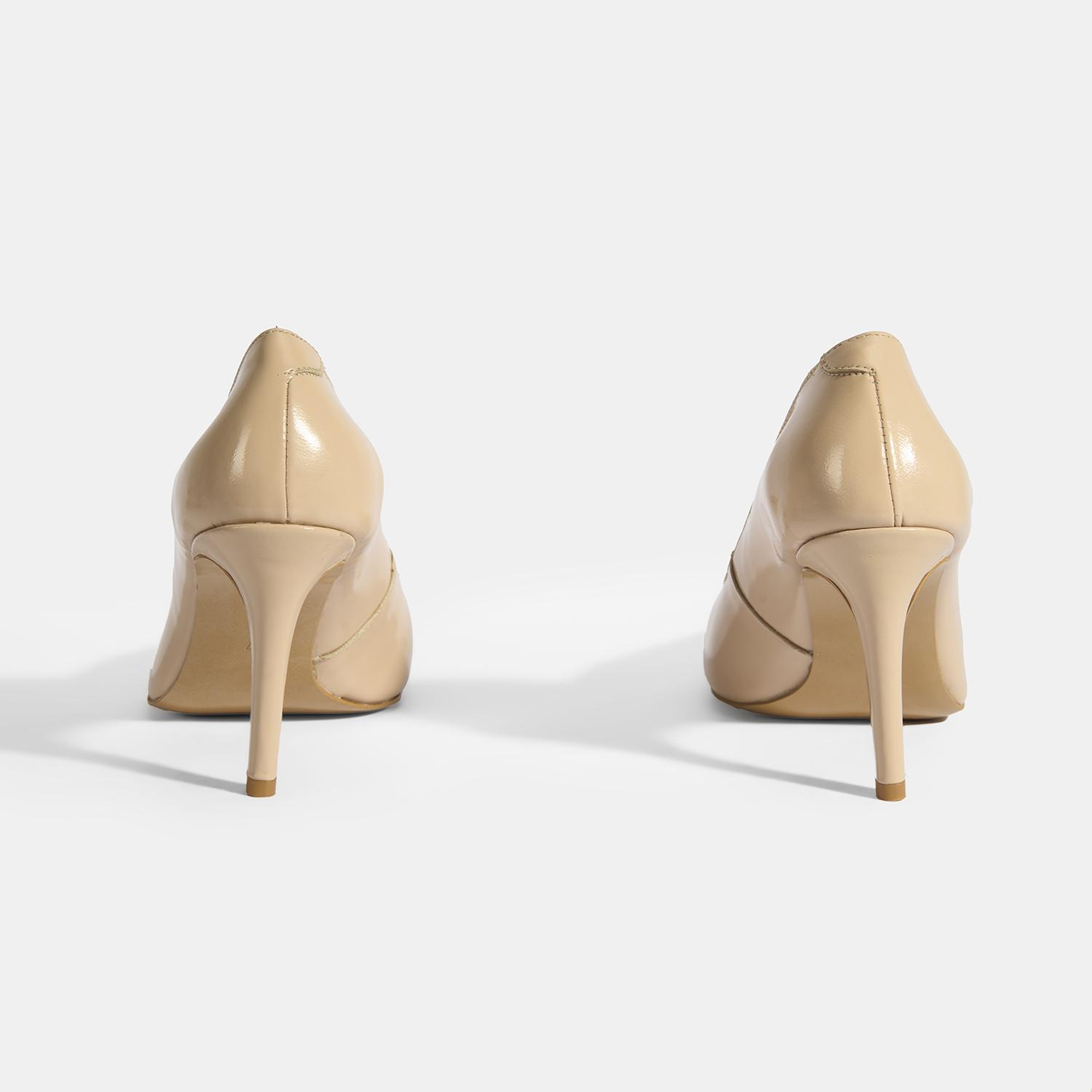 Kadın Bej Rugan Topuklu Ayakkabı