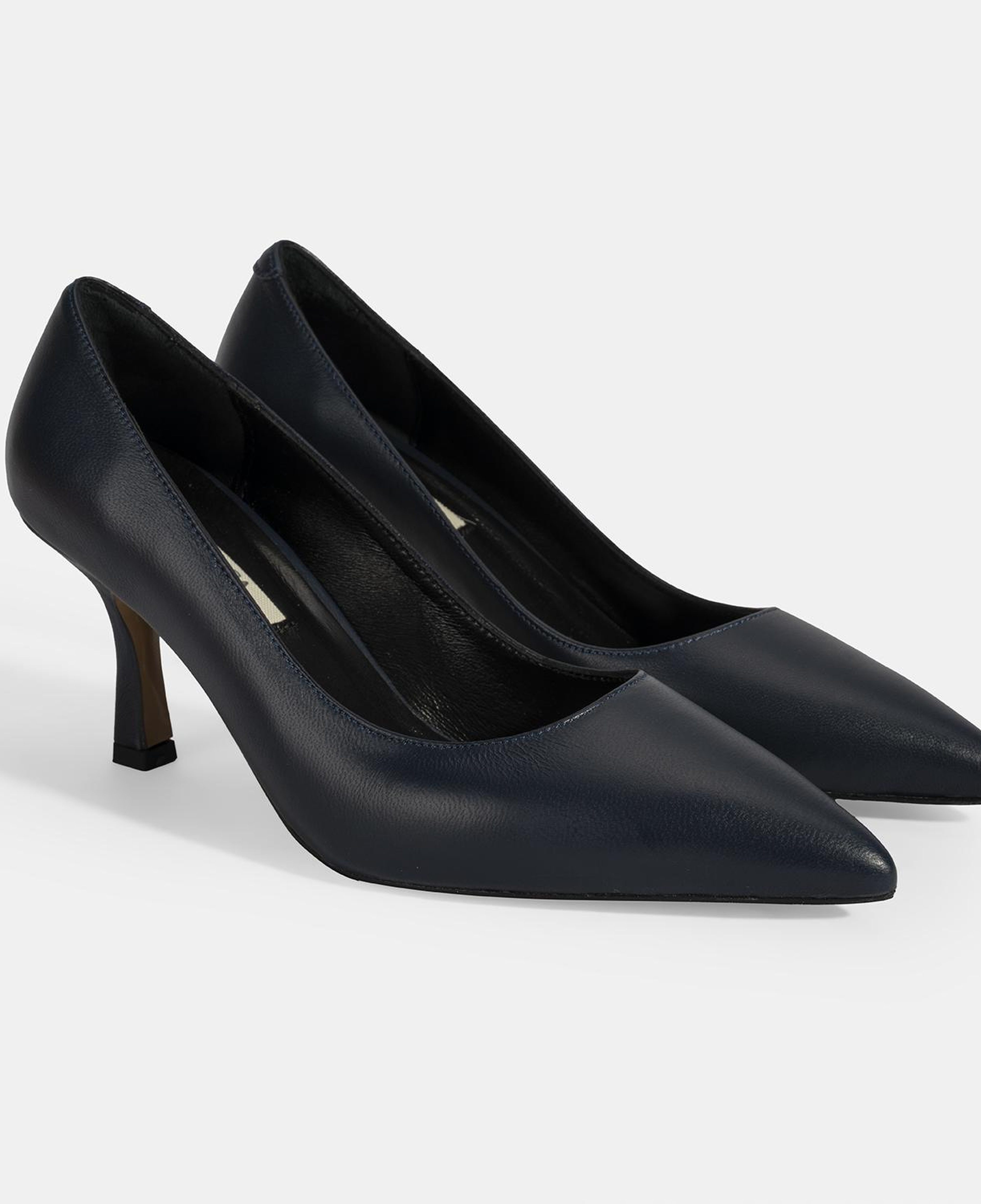 Kadın Lacivert Deri Stiletto