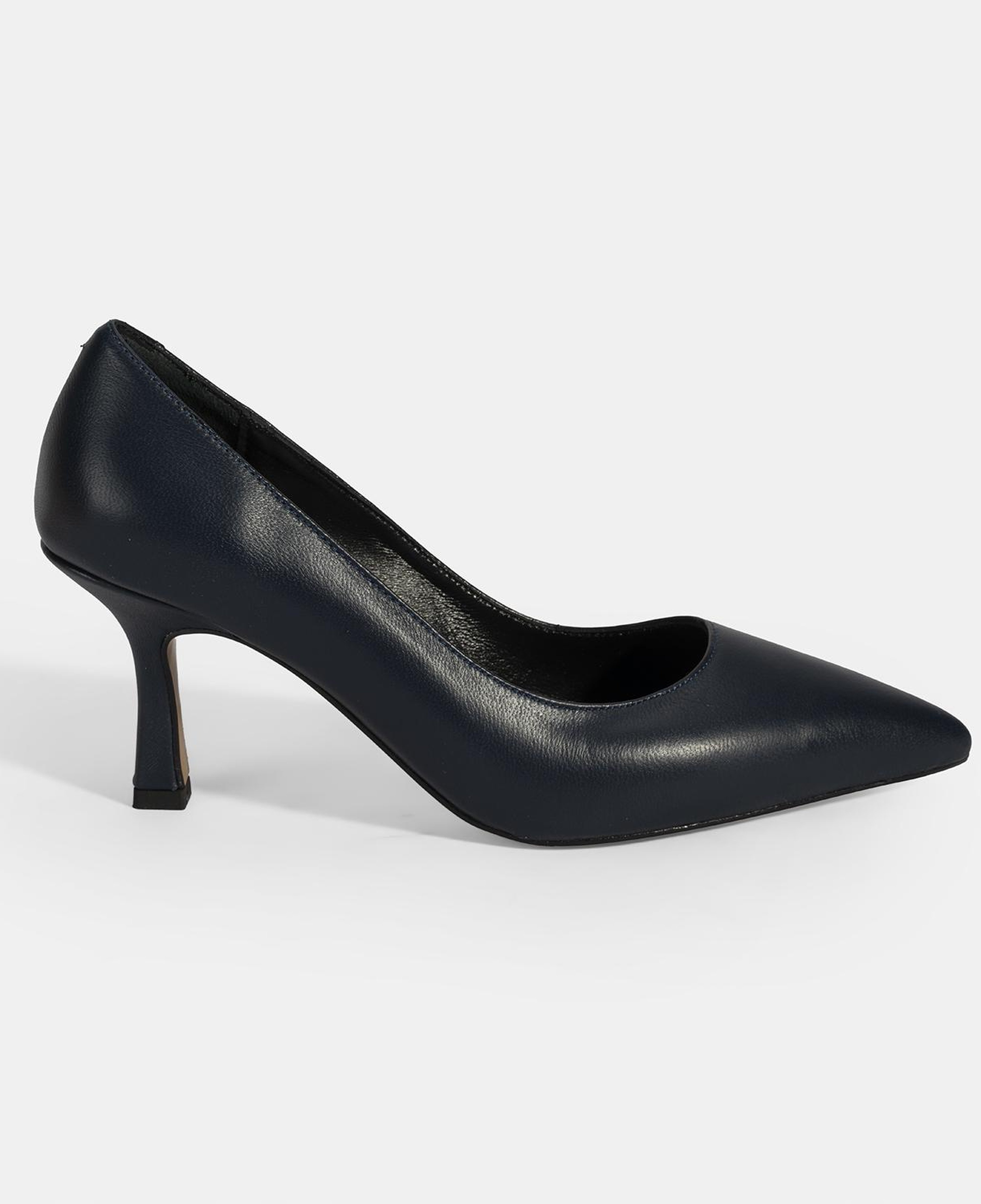 Kadın Lacivert Deri Stiletto