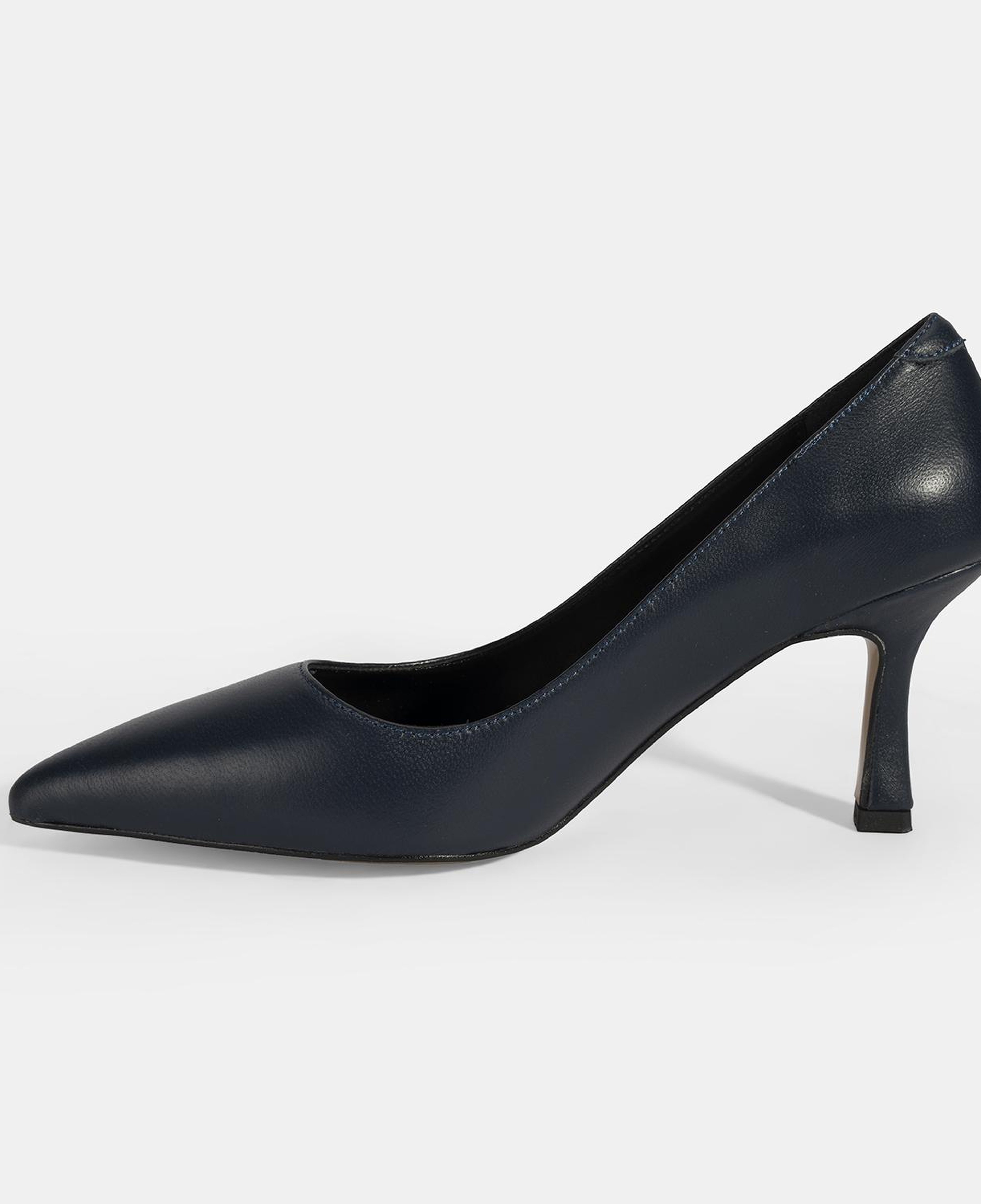 Kadın Lacivert Deri Stiletto