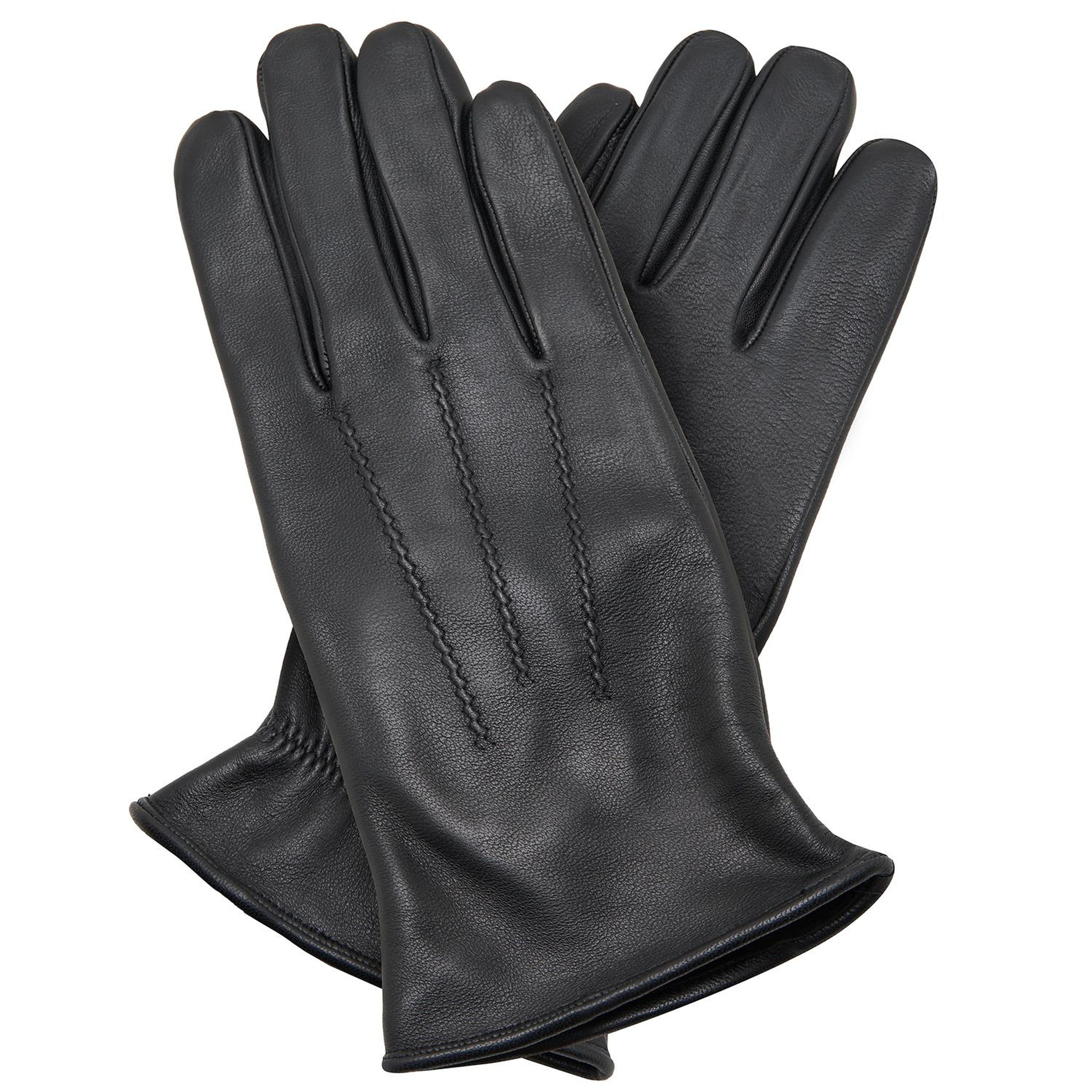 Siyah Erkek Lastikli Deri Eldiven