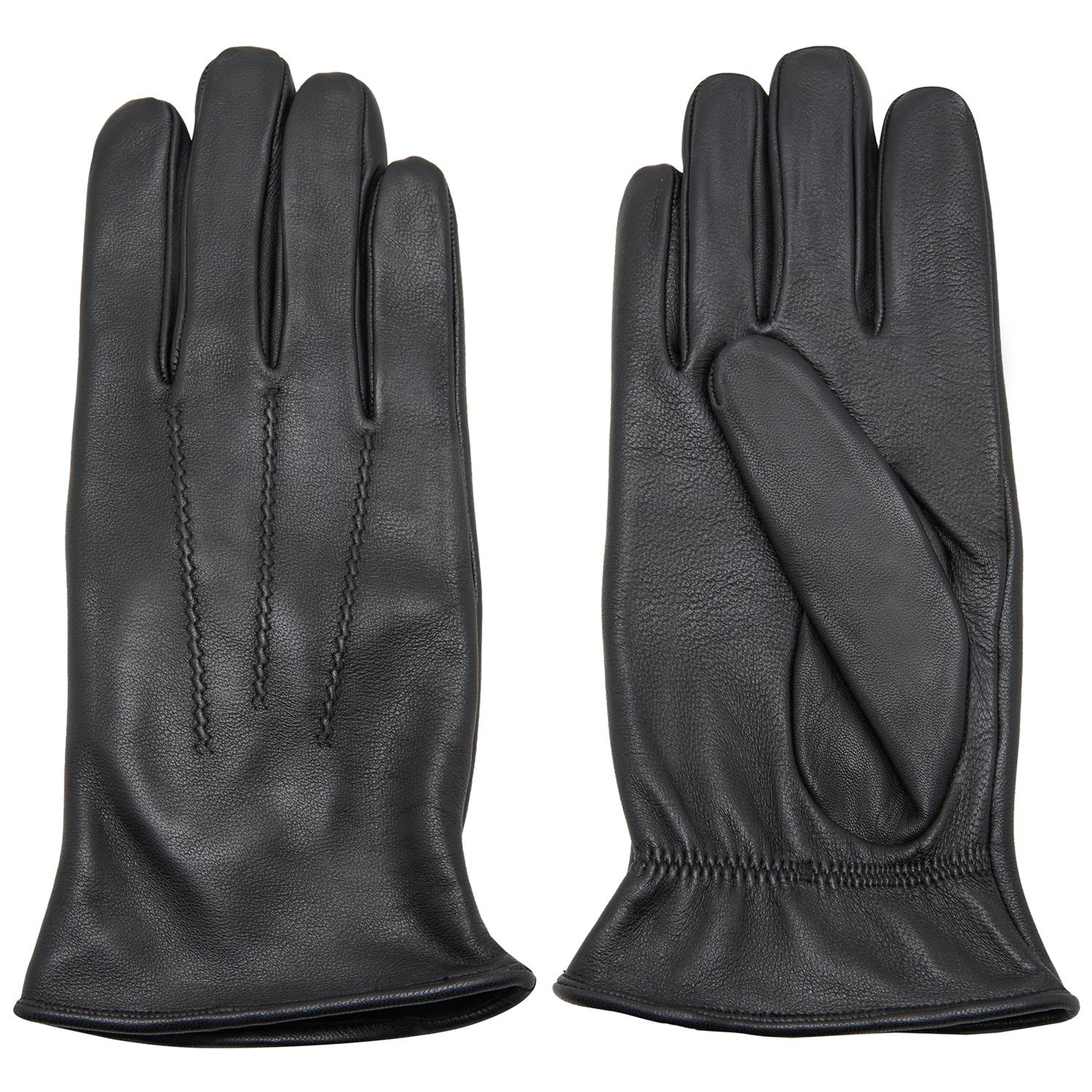 Siyah Erkek Lastikli Deri Eldiven