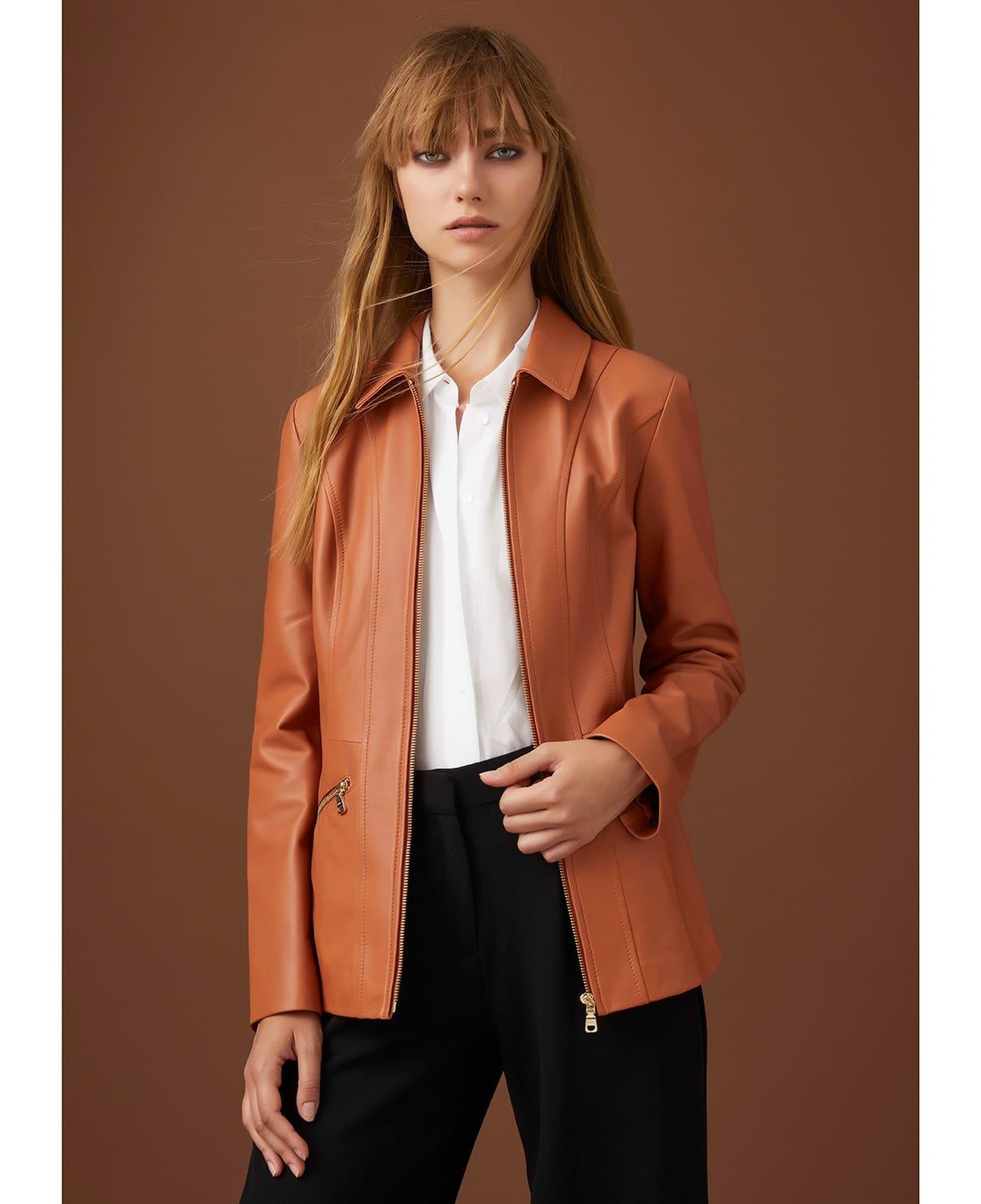 Taba Jaxie Kadın Deri Ceket