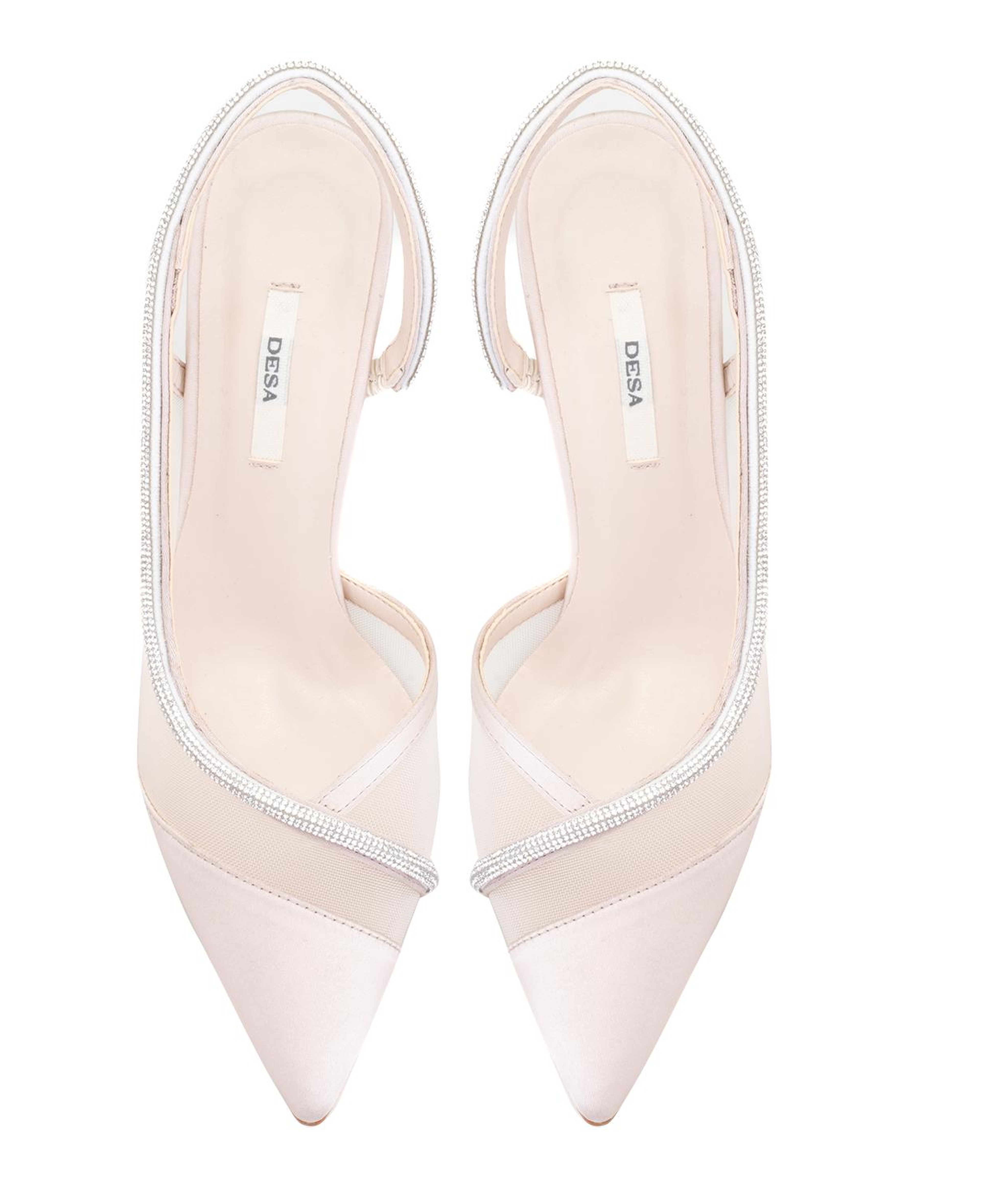 Kadın Bej Taşlı Saten Abiye Ayakkabı