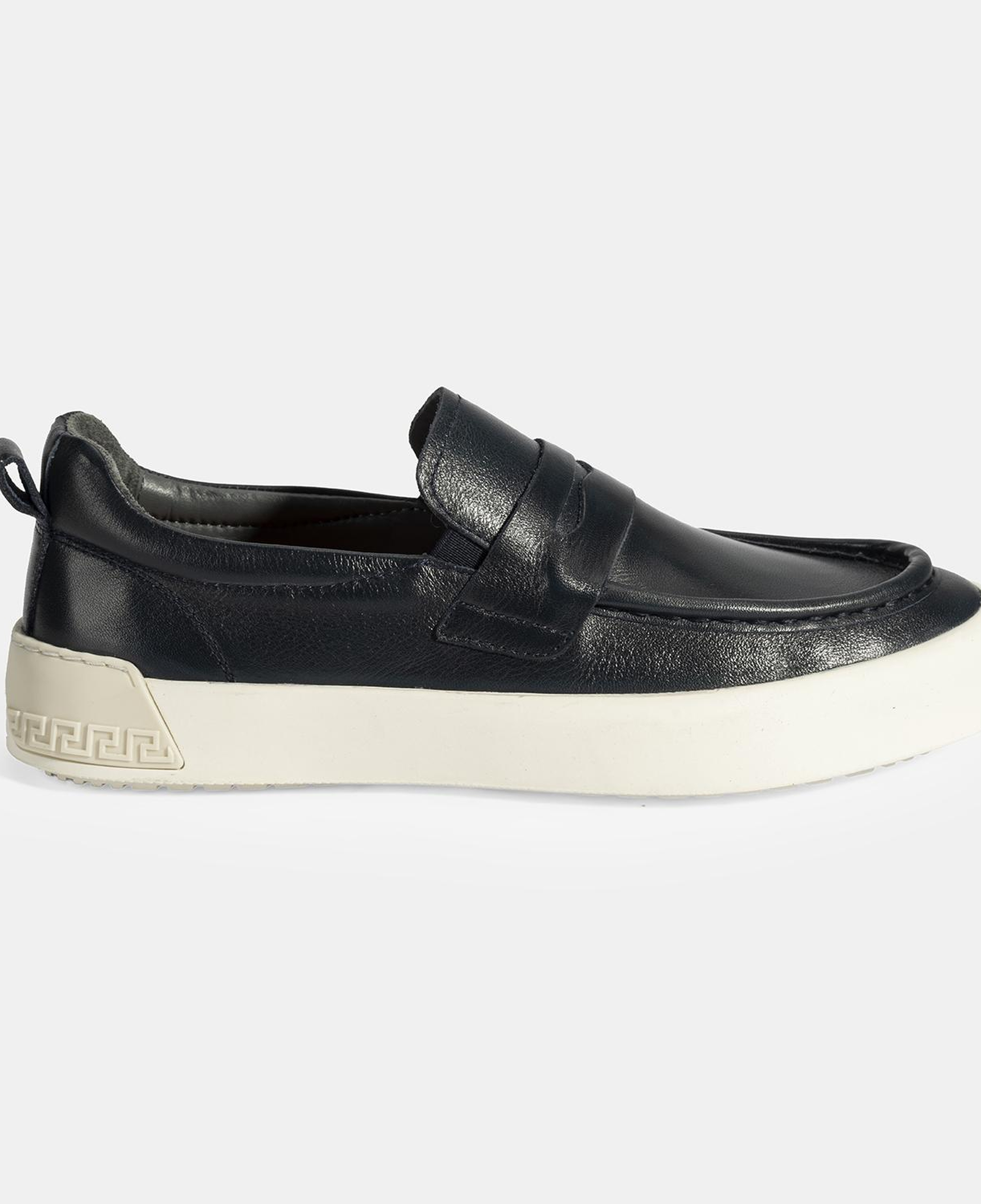 Erkek Lacivert Deri Loafer