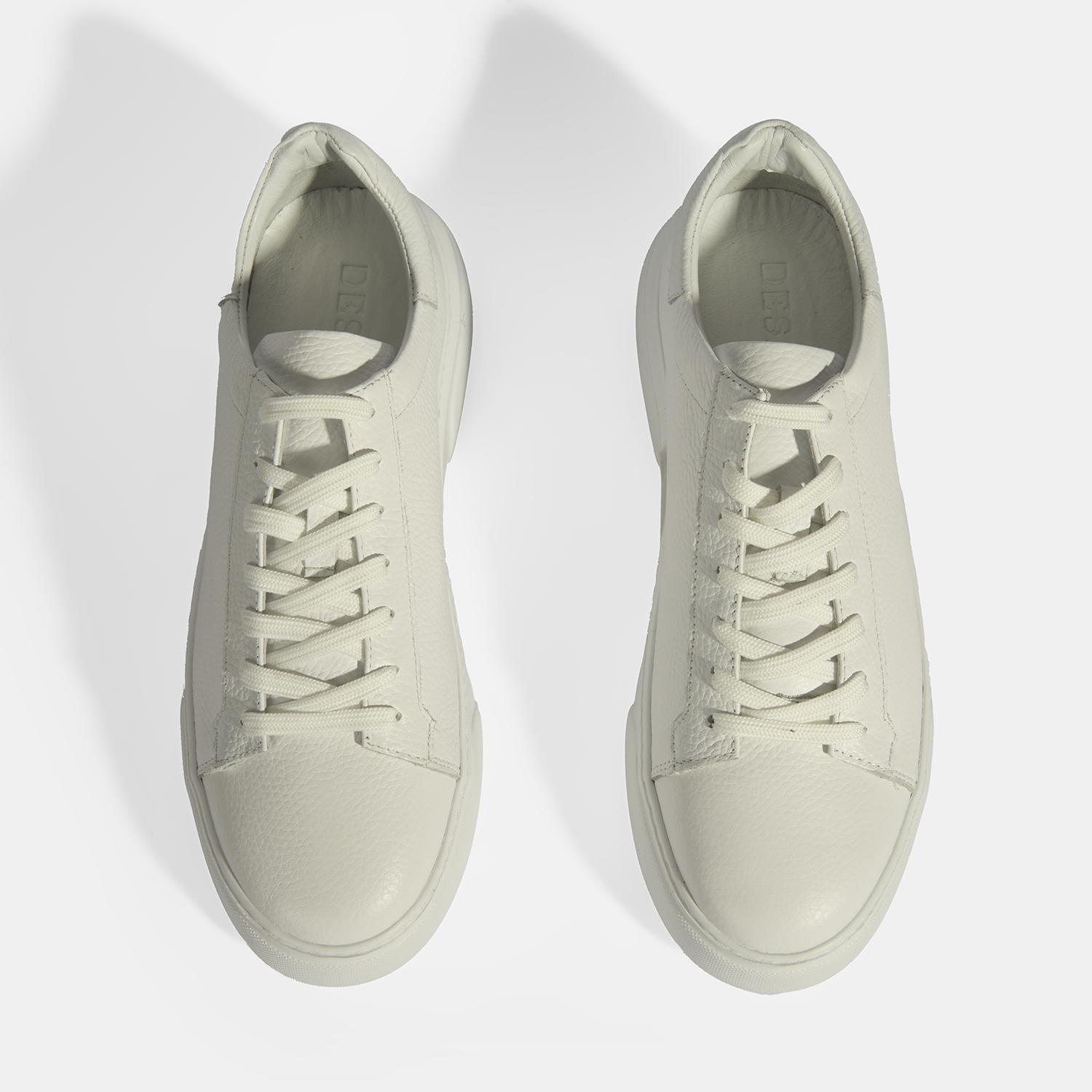 Reminya Beyaz Erkek Deri Bağcıklı Günlük Ayakkabı