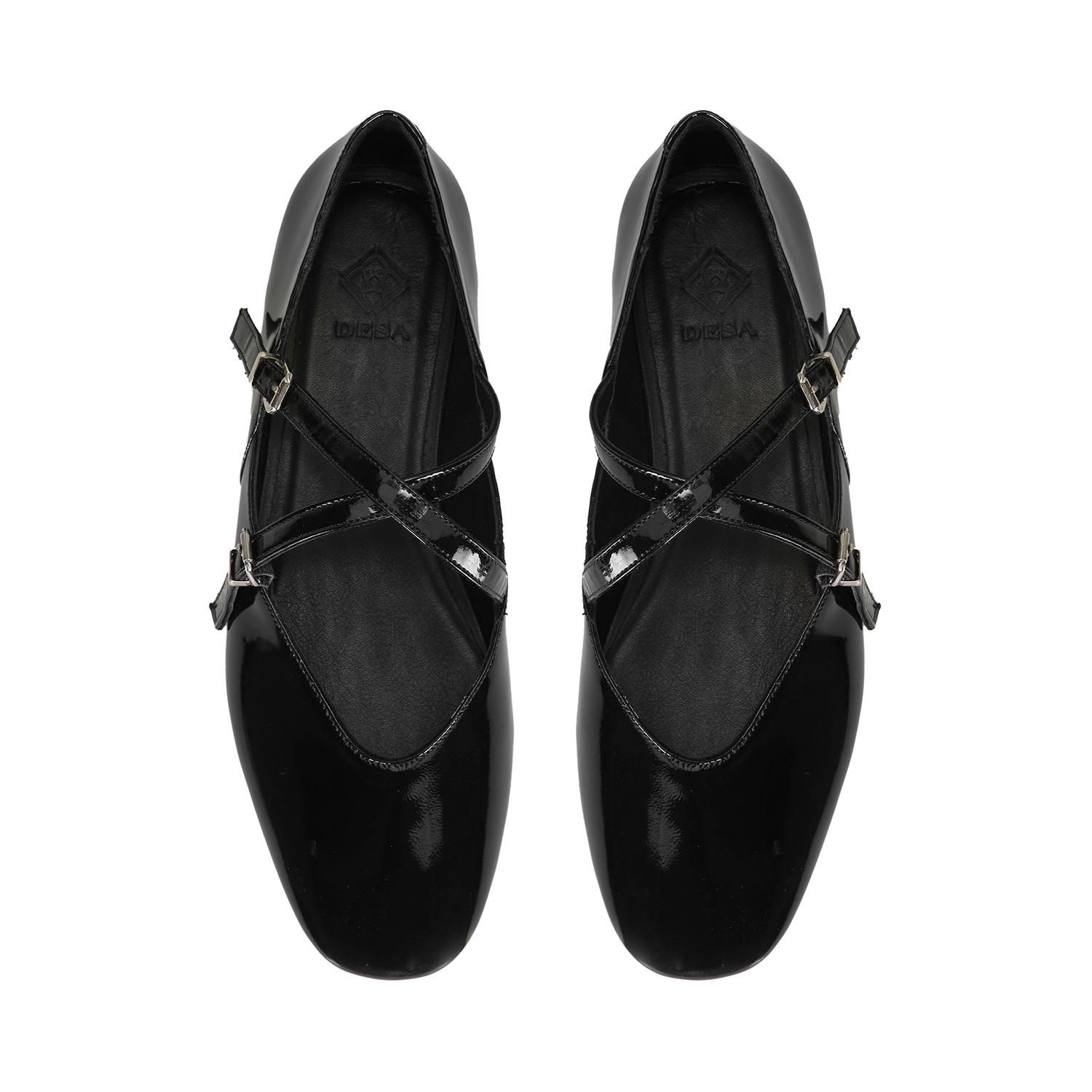 Kadın Siyah Mary Jane Deri Günlük Ayakkabı