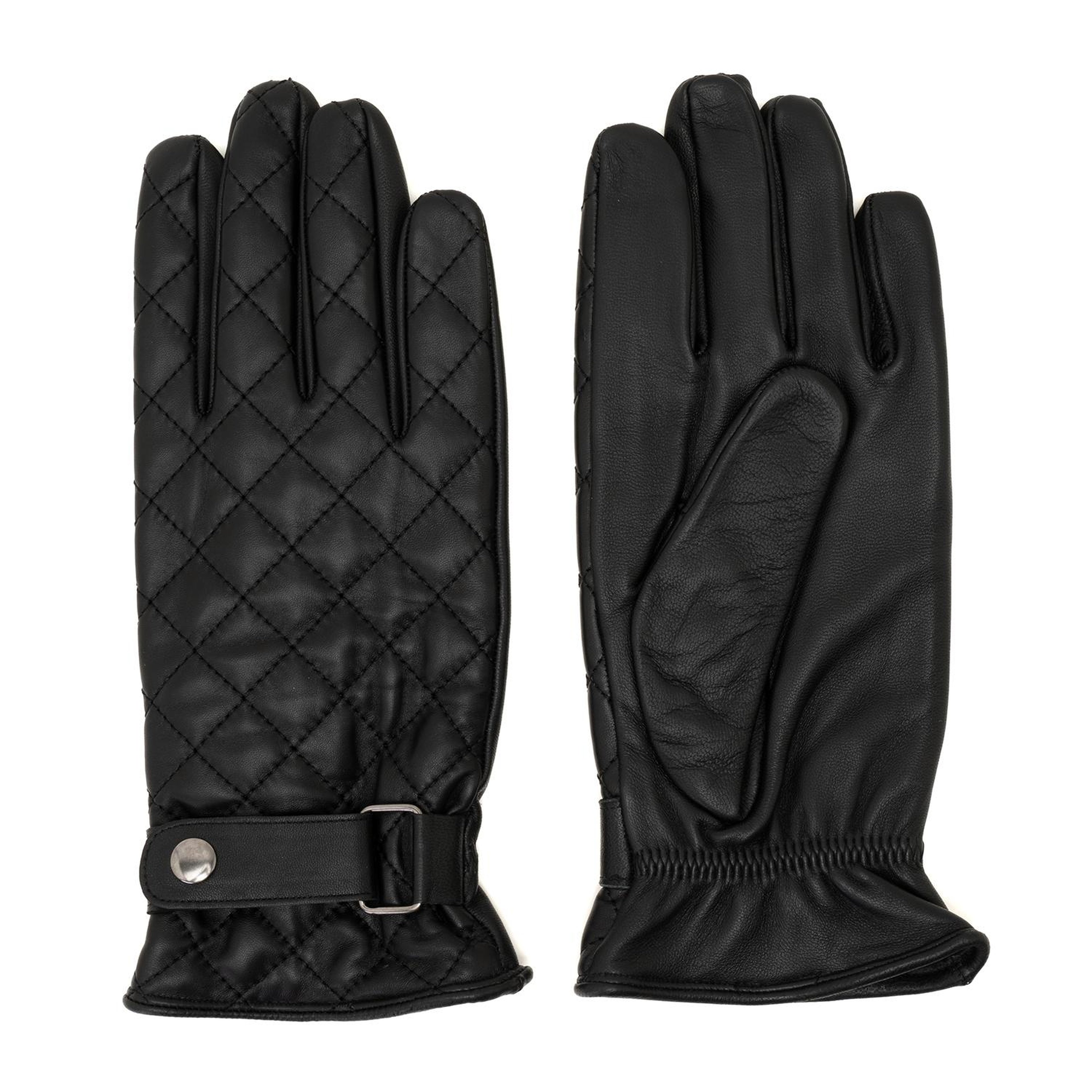 Siyah Erkek Kapitone Deri Eldiven