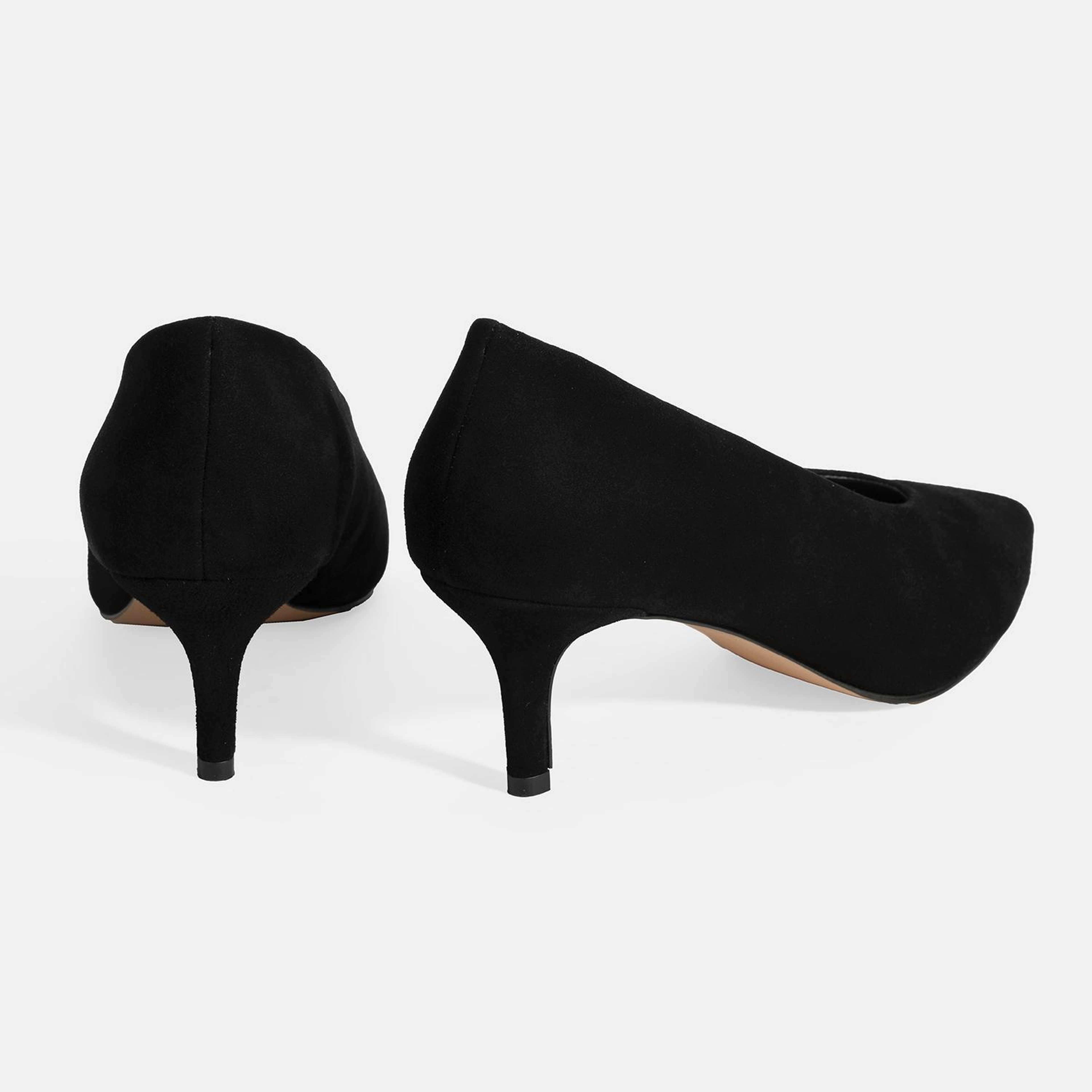 Kadın Siyah Klasik Süet Topuklu Ayakkabı