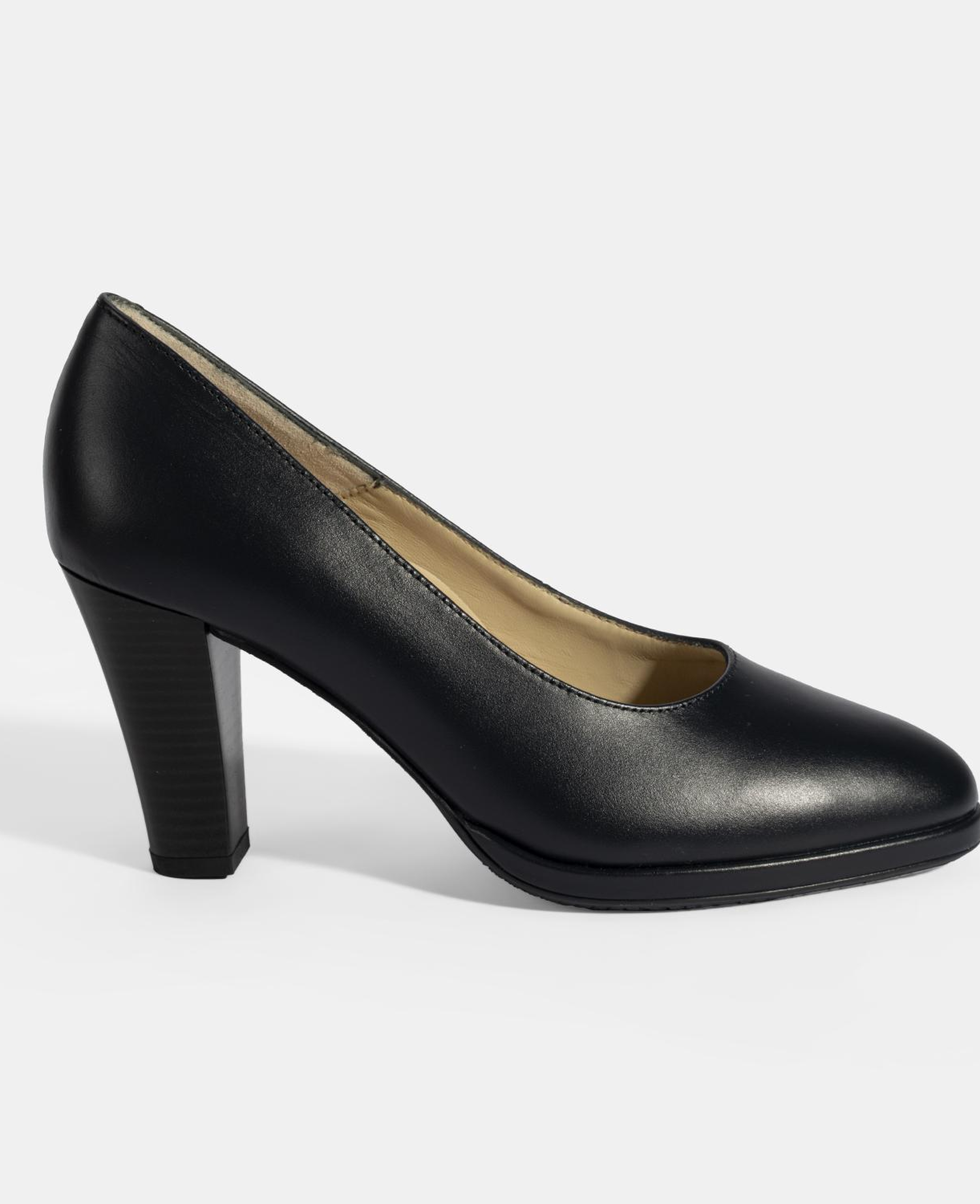 Kadın Lacivert DesaComfort Deri Topuklu Ayakkabı