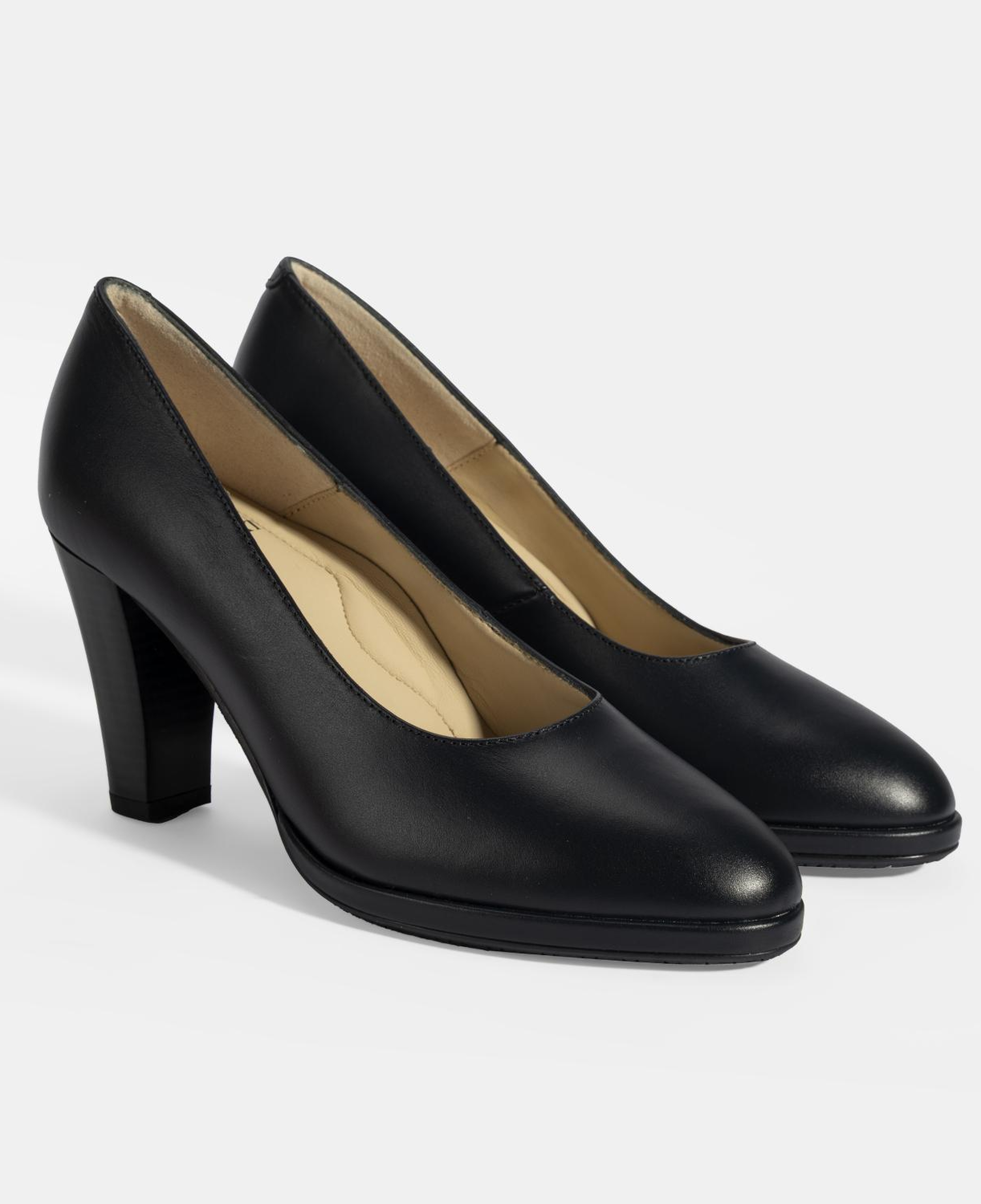 Kadın Lacivert DesaComfort Deri Topuklu Ayakkabı