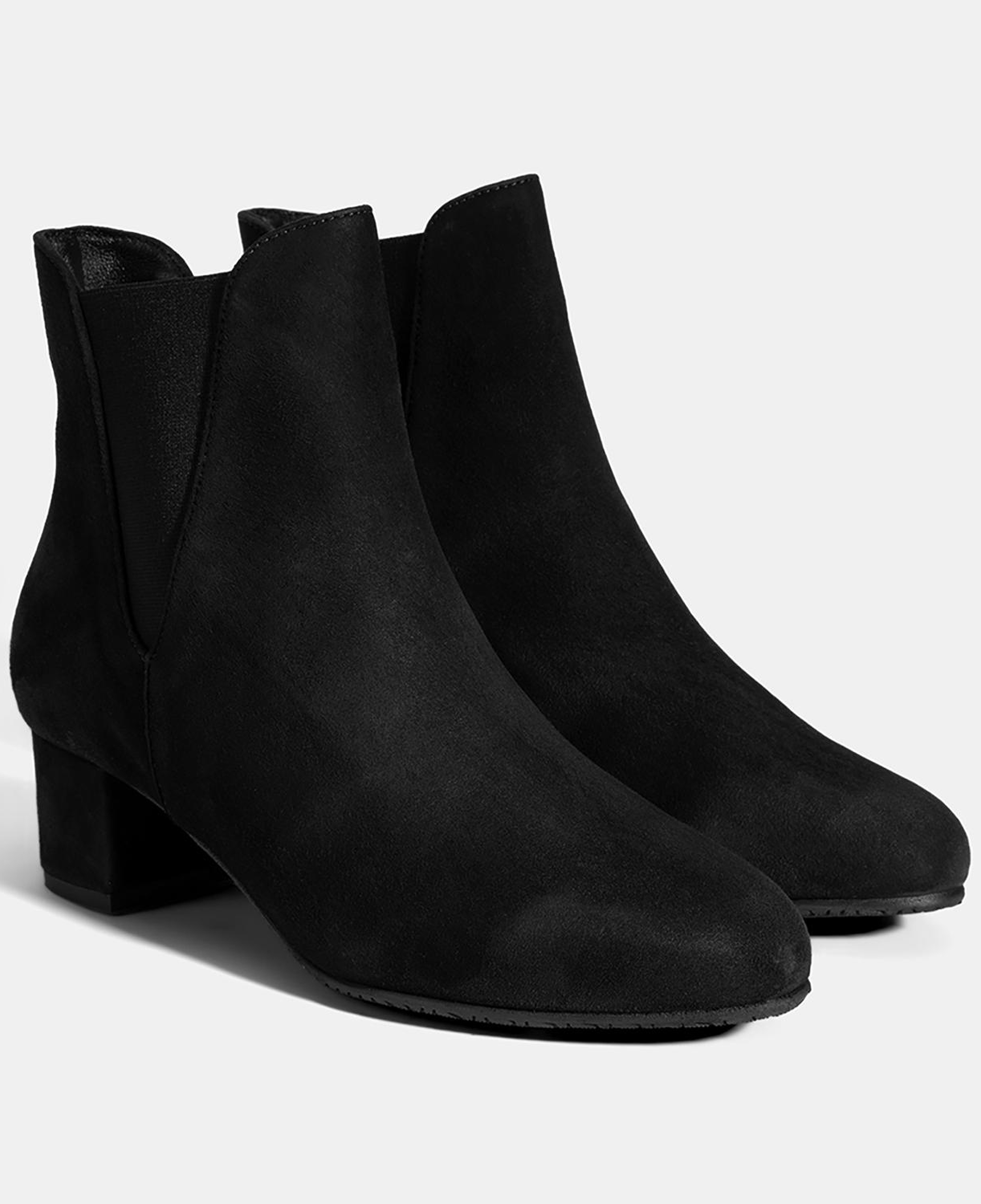 Kadın Siyah DesaComfort Lastikli Süet Chelsea Bot
