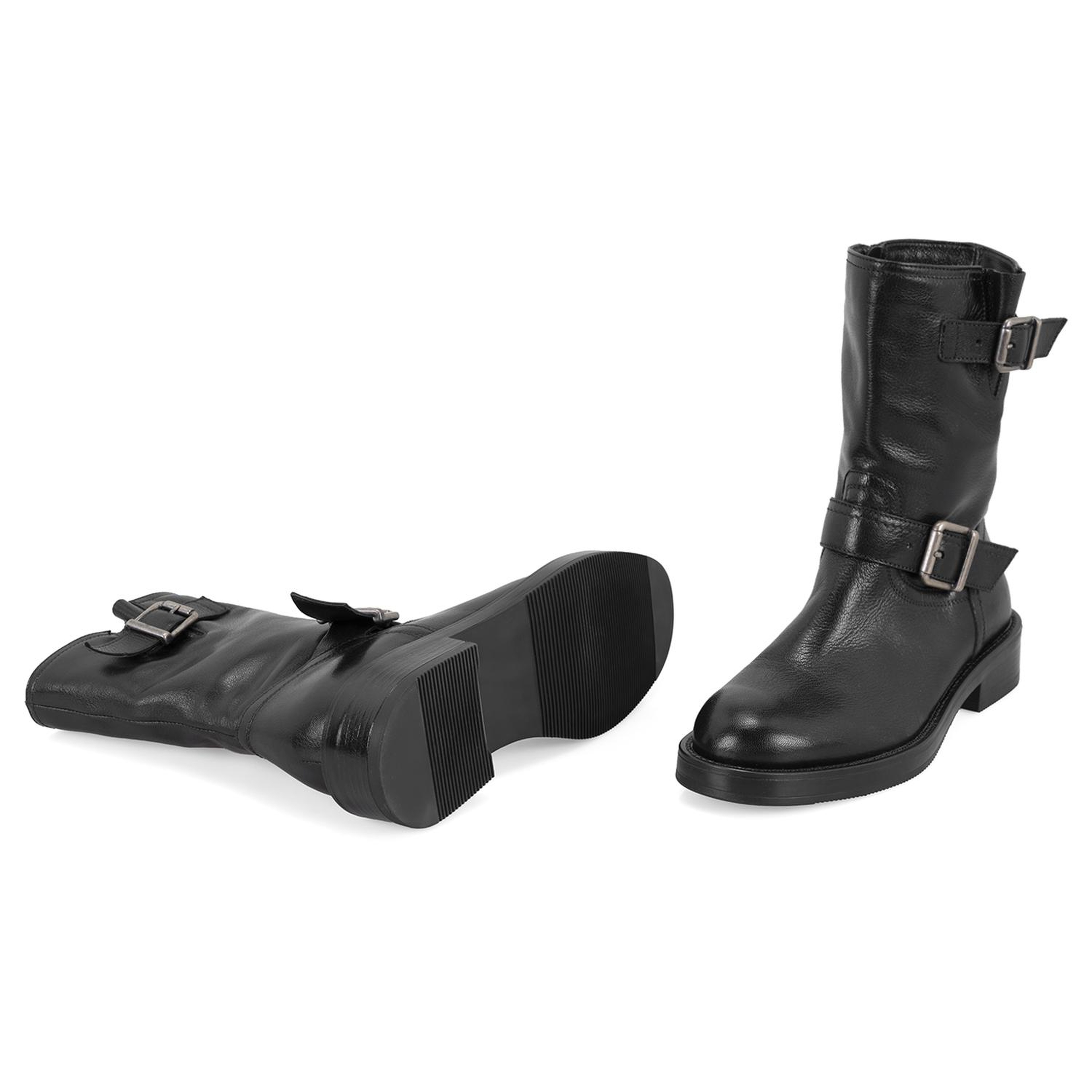 Kadın Siyah Kemer Aksesuarlı Kadın Bot