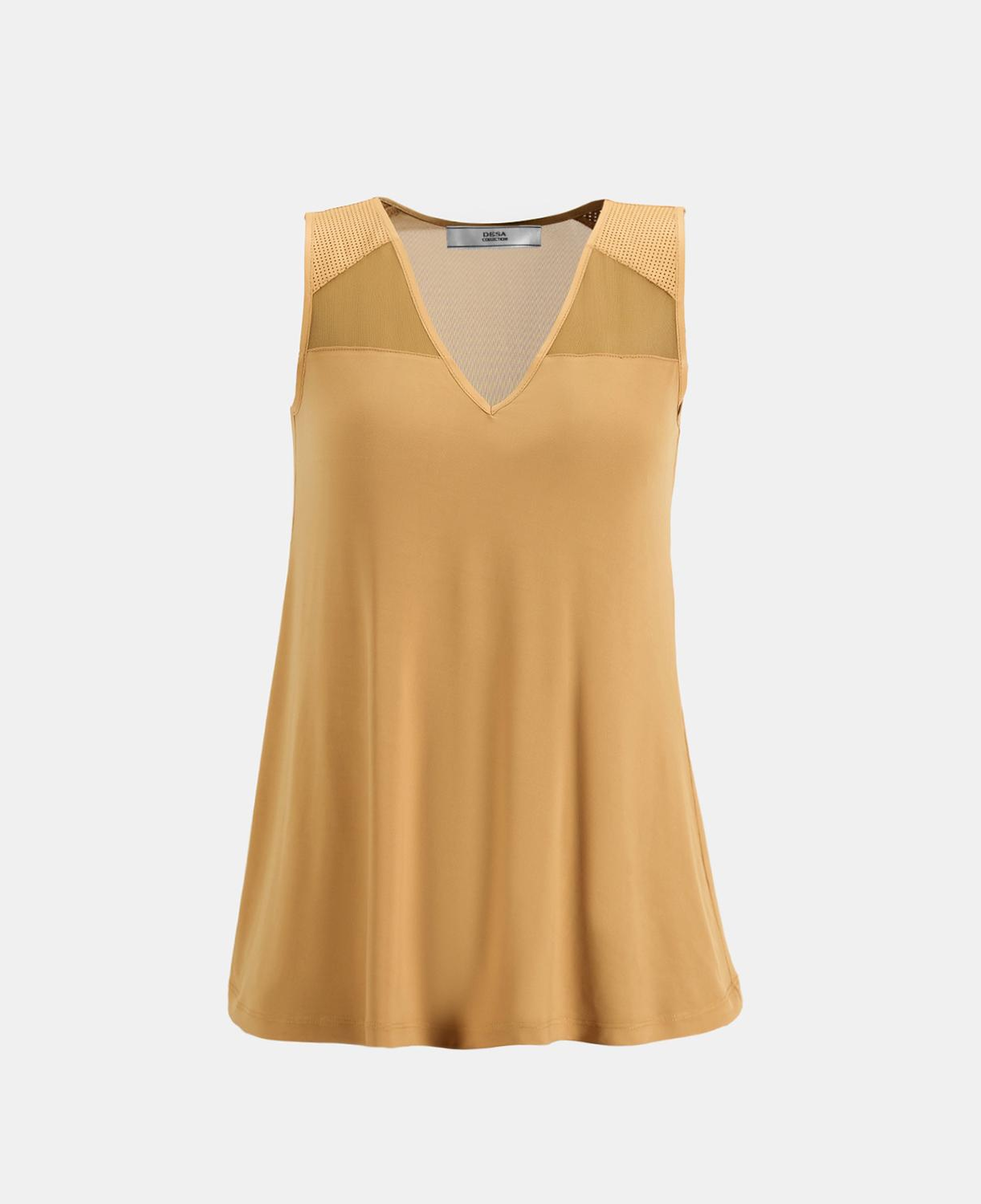 Kadın Turuncu Deri Detaylı Perforeli Bluz