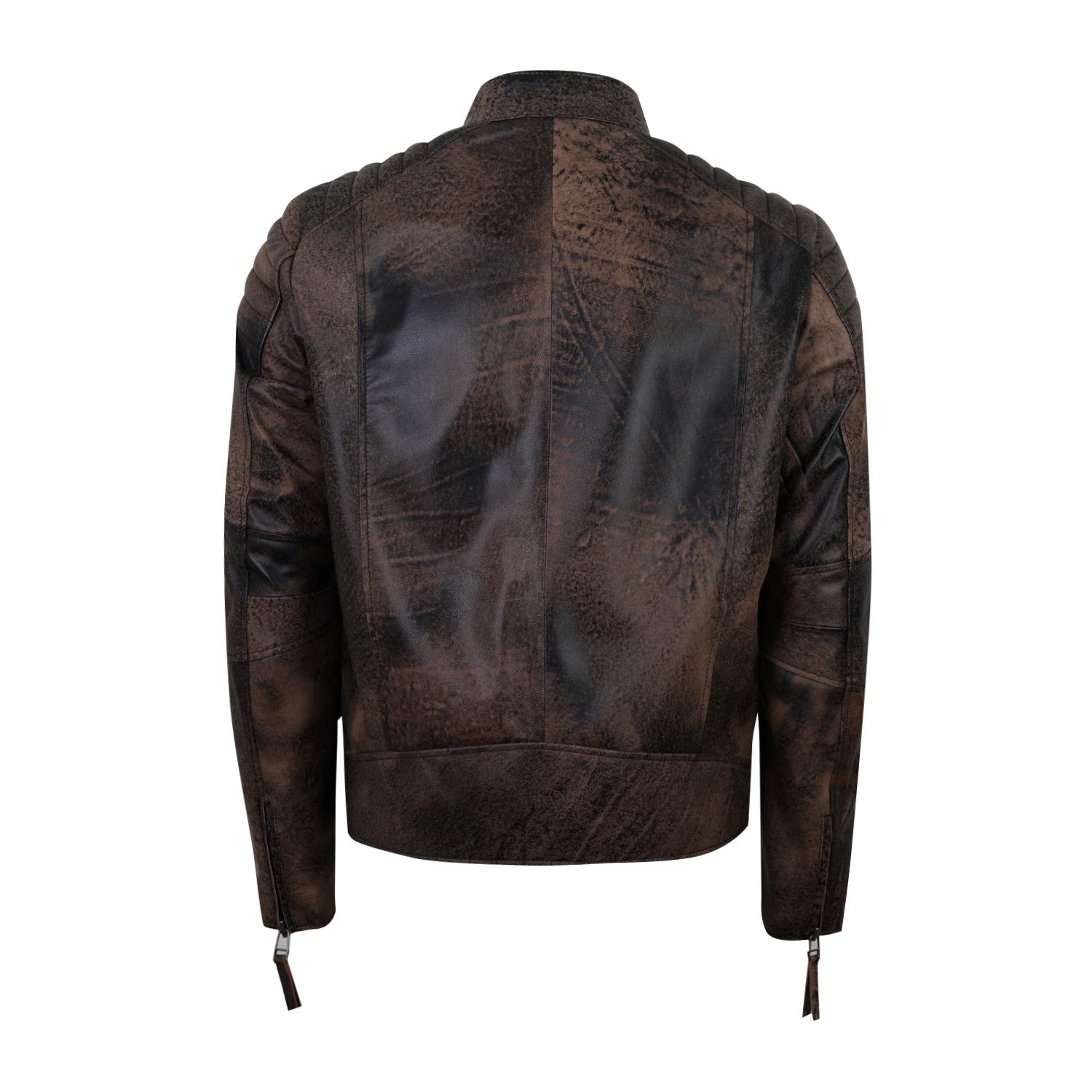 Nancy Kahve Erkek Vintage Deri Mont