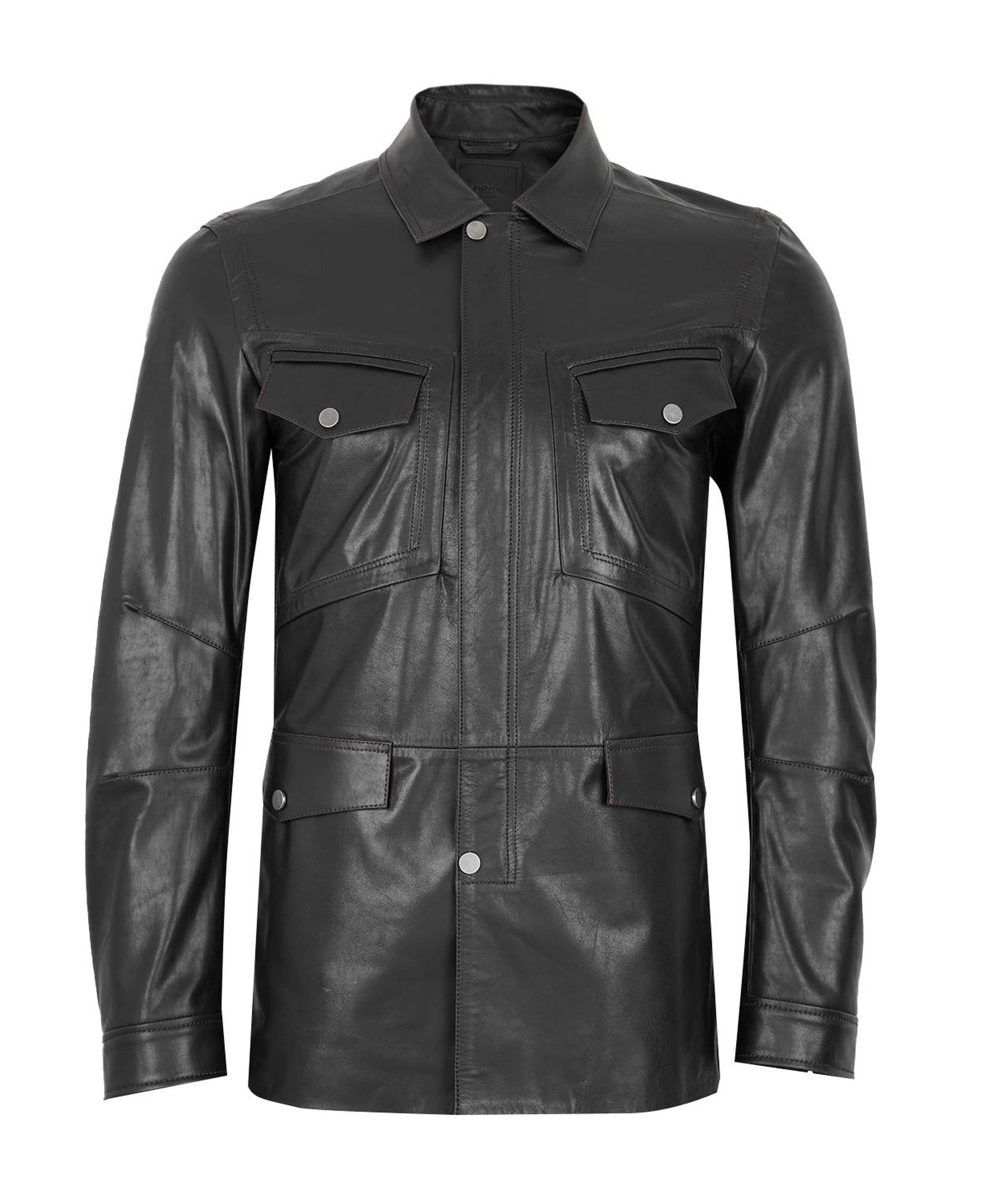 Briton Koyu Kahve Erkek Deri Mont