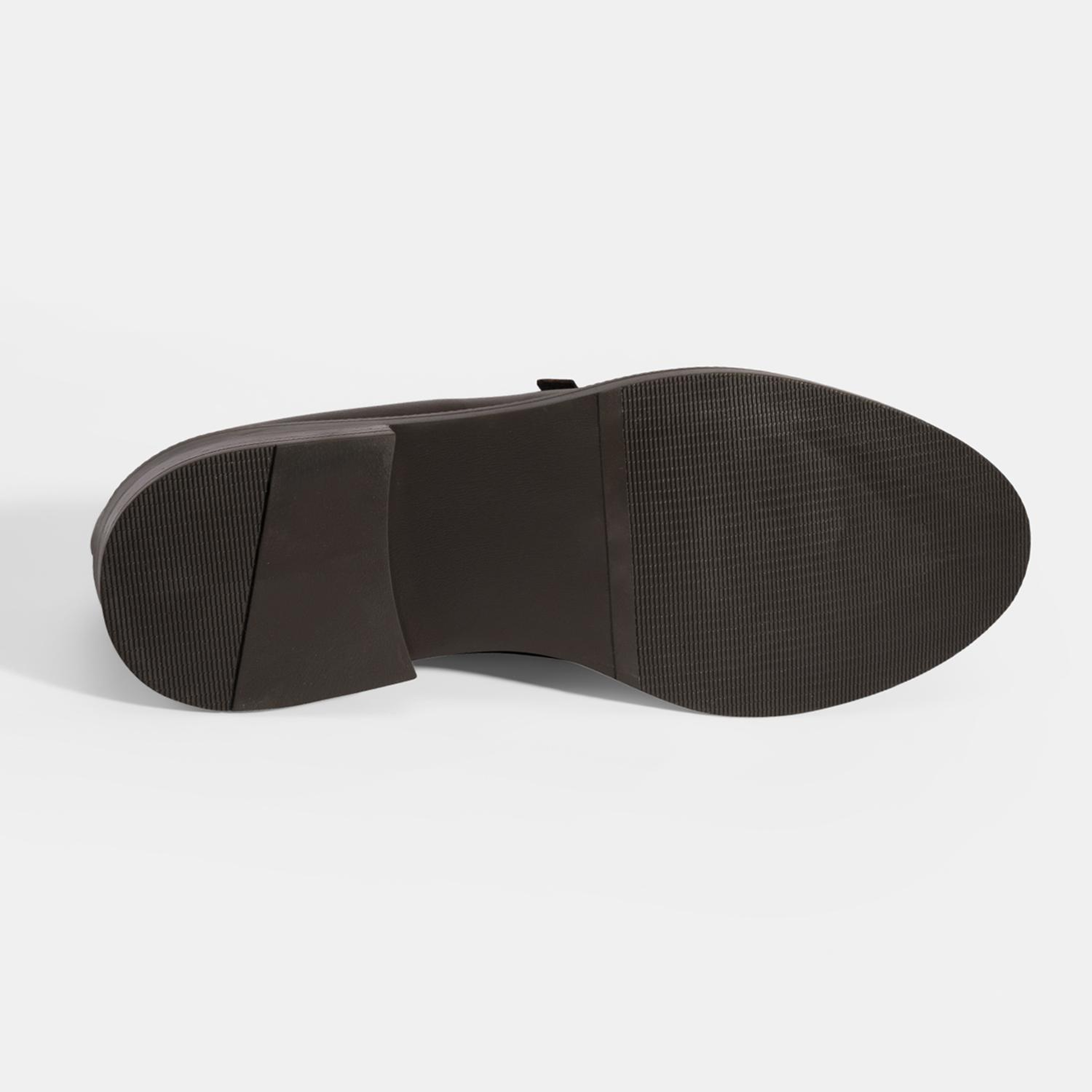Kadın Kahve Metal Toka Detaylı Deri Loafer