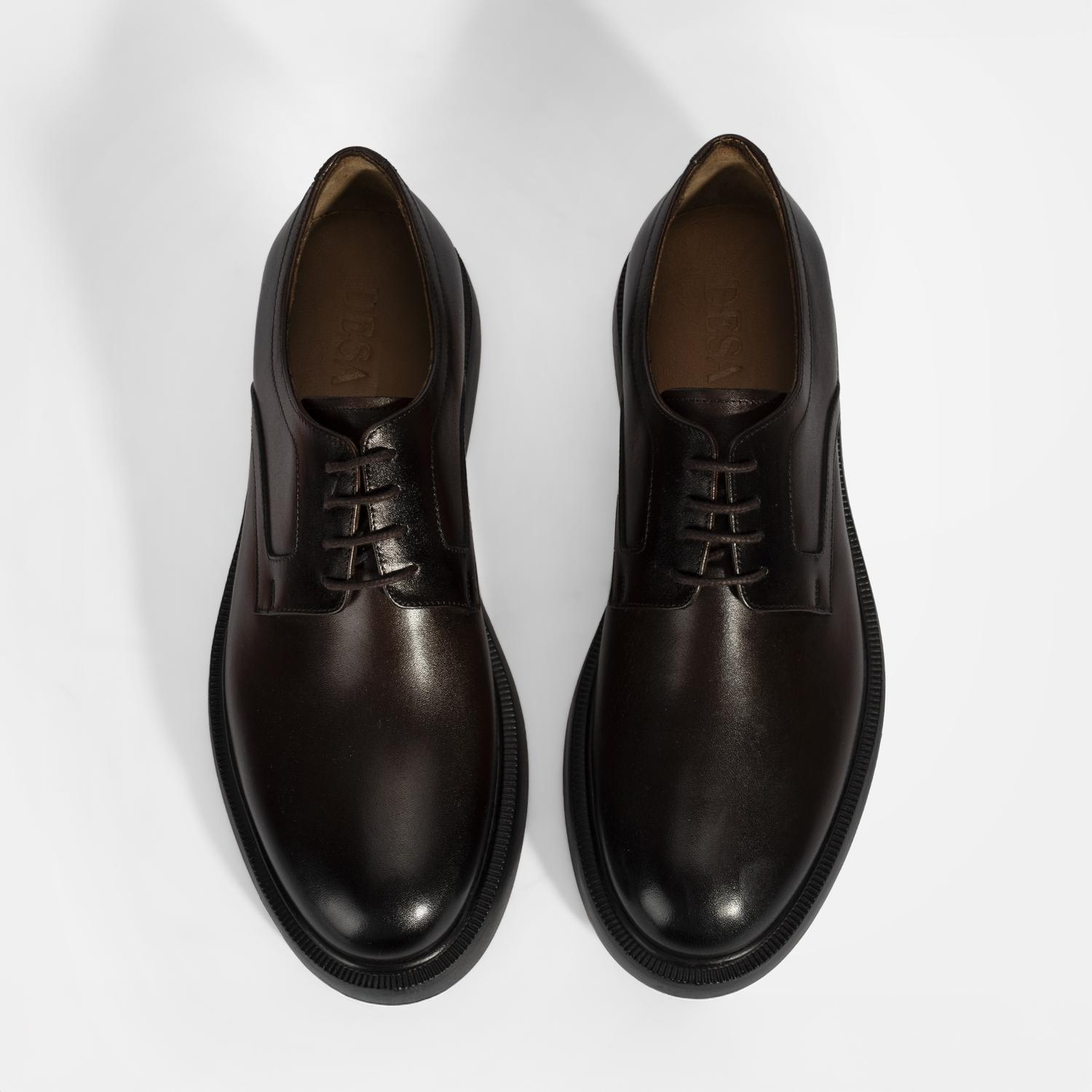 Erkek Kahve Bağcıklı Klasik Deri Ayakkabı