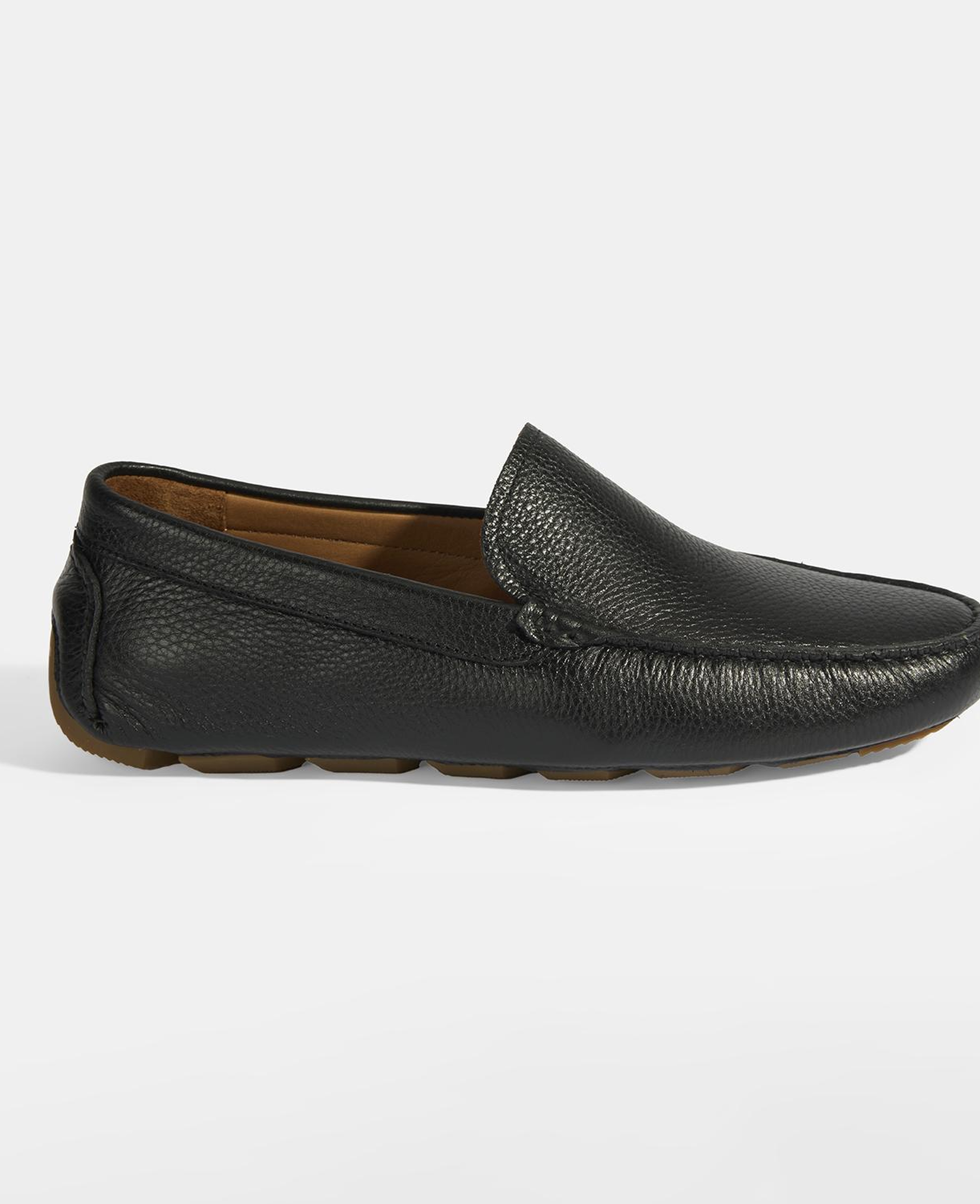 Erkek Siyah Slip-On Deri Loafer