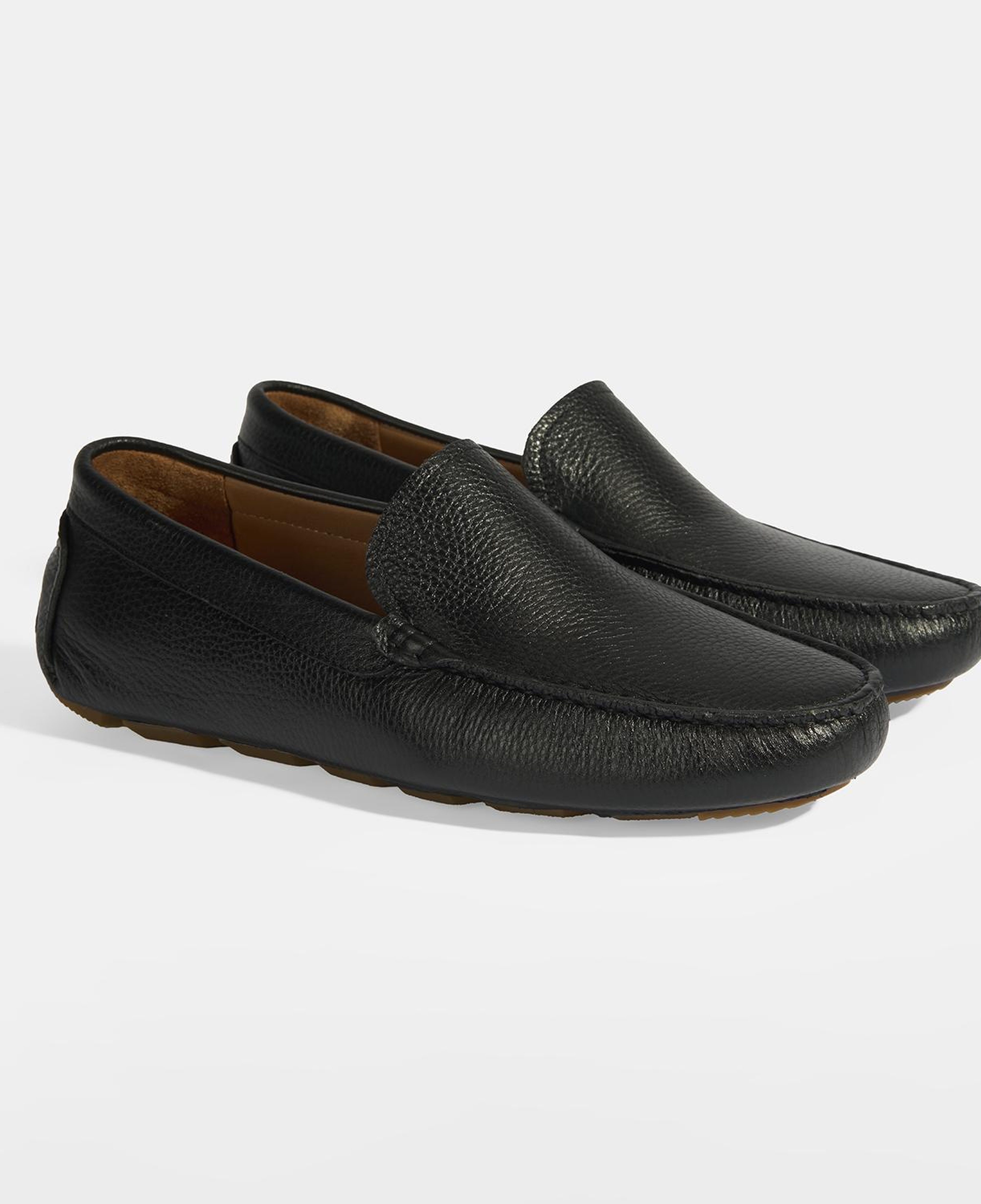 Erkek Siyah Slip-On Deri Loafer