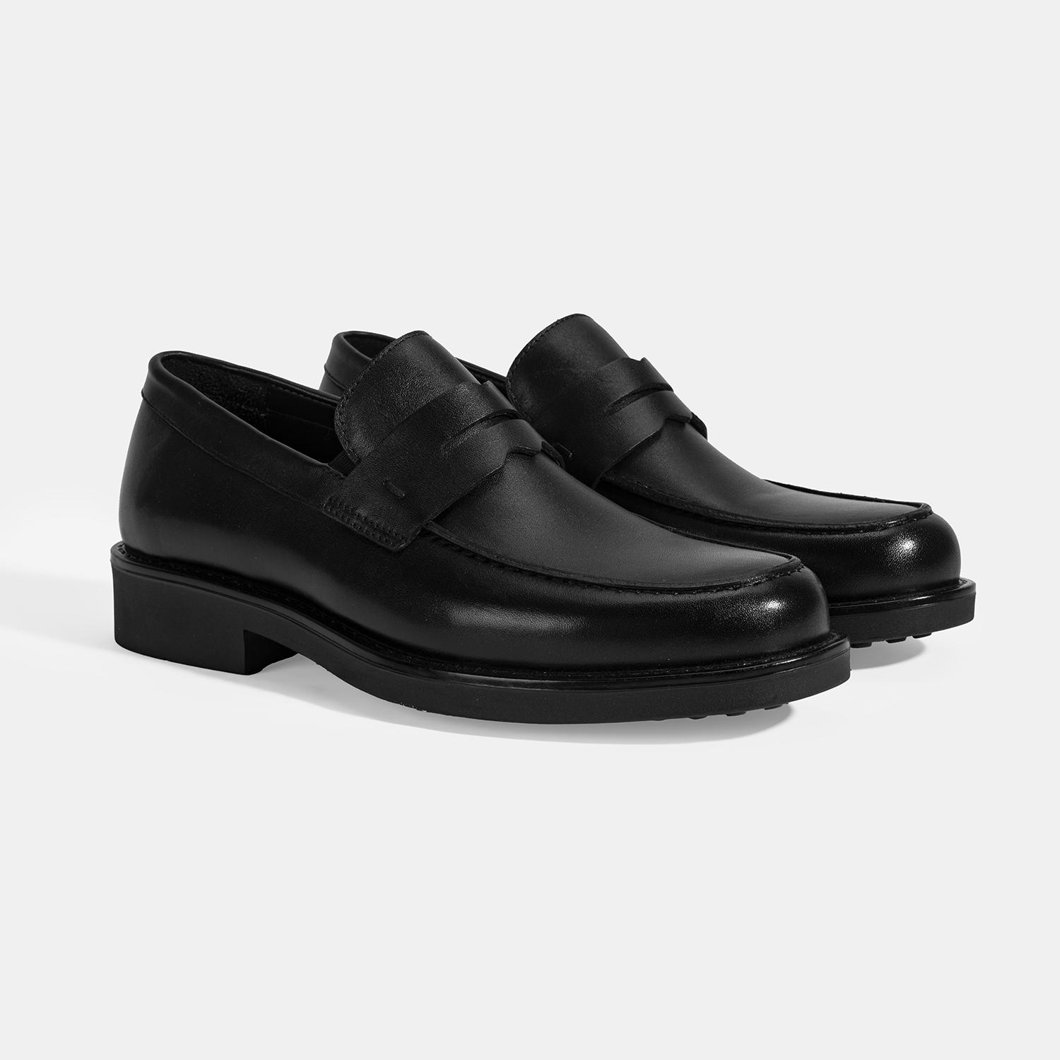Erkek Siyah DesaComfort Deri Loafer