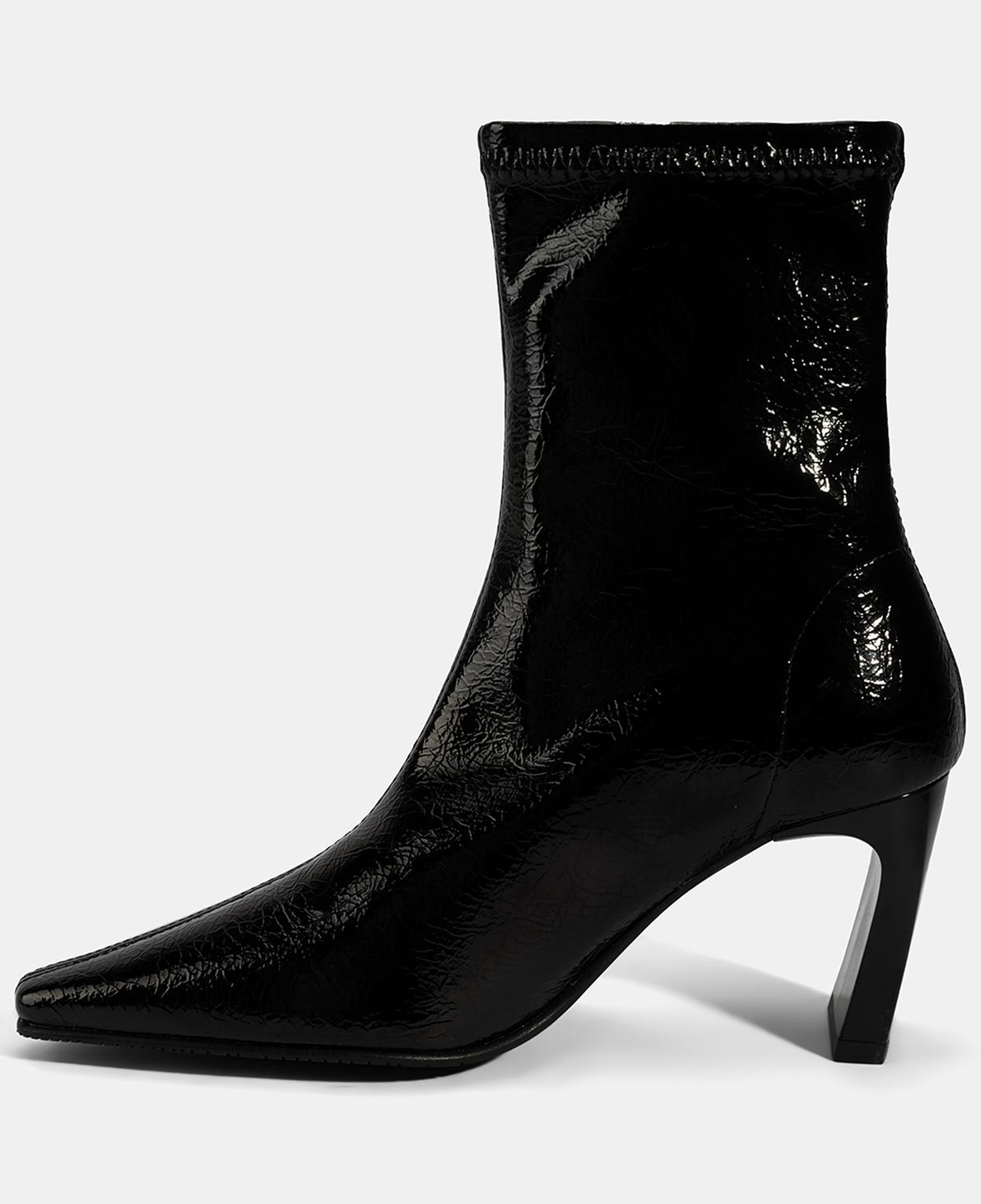 Kadın Siyah Kalın Topuklu Stretch Bot