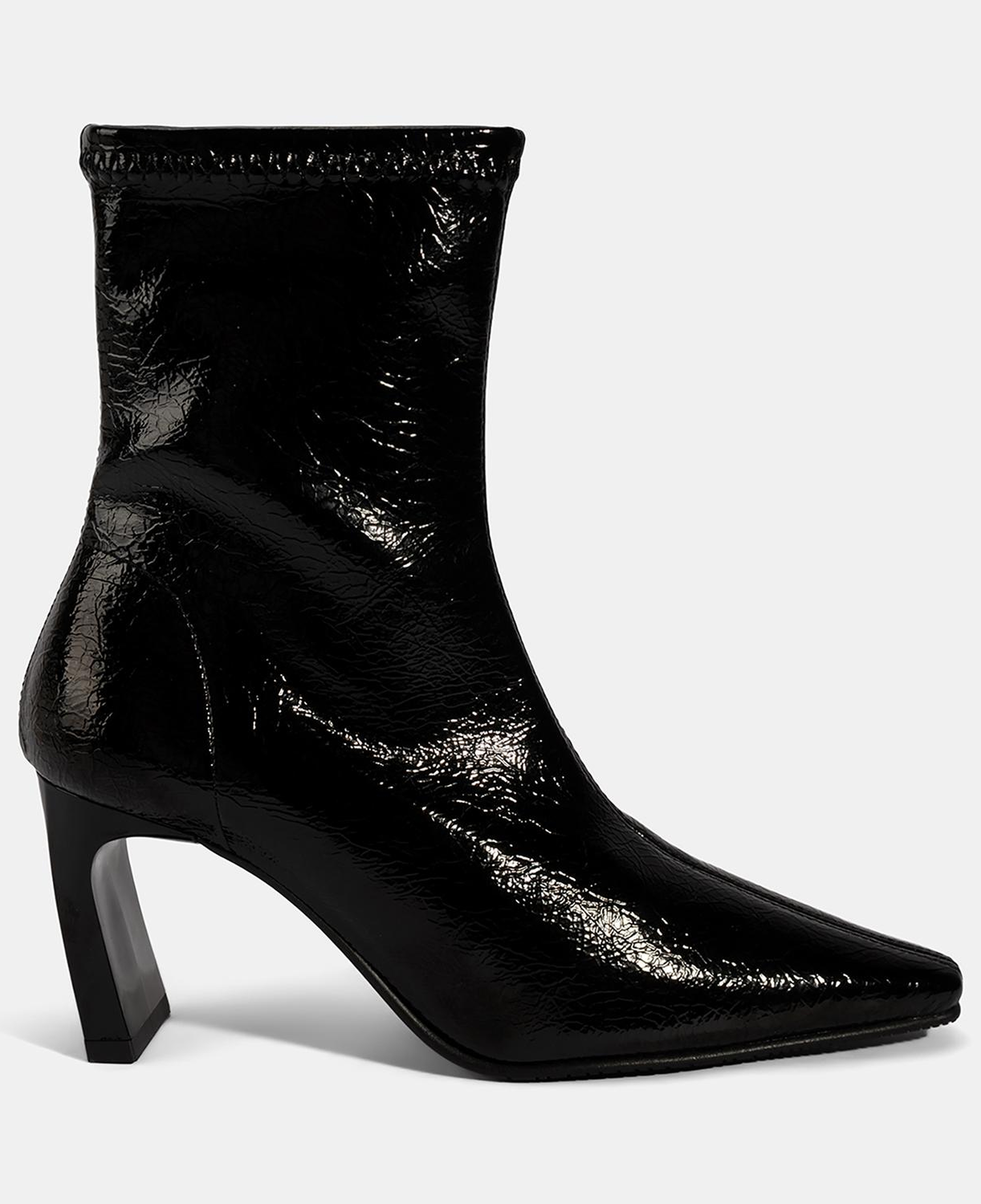 Kadın Siyah Kalın Topuklu Stretch Bot