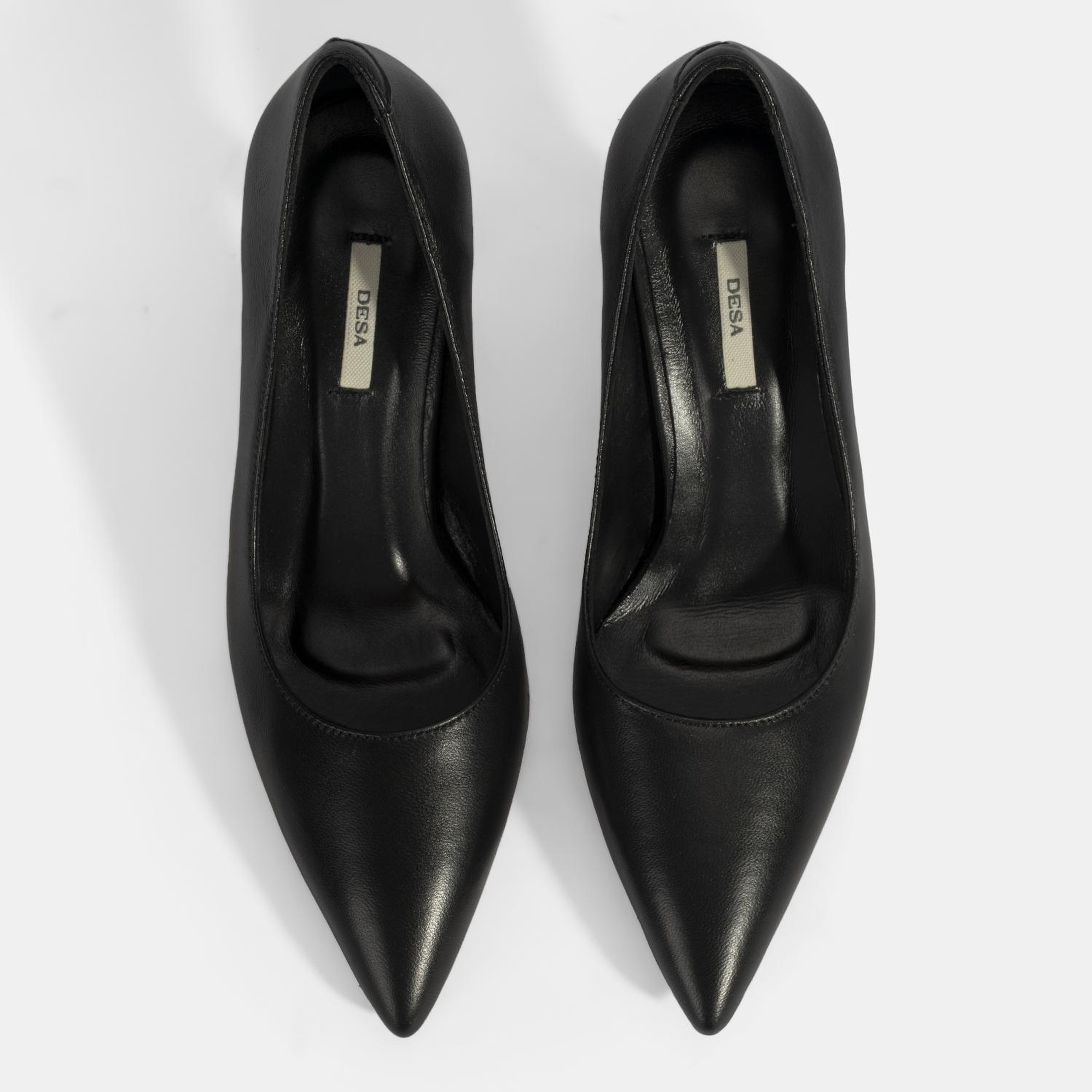 Kadın Siyah Deri Stiletto