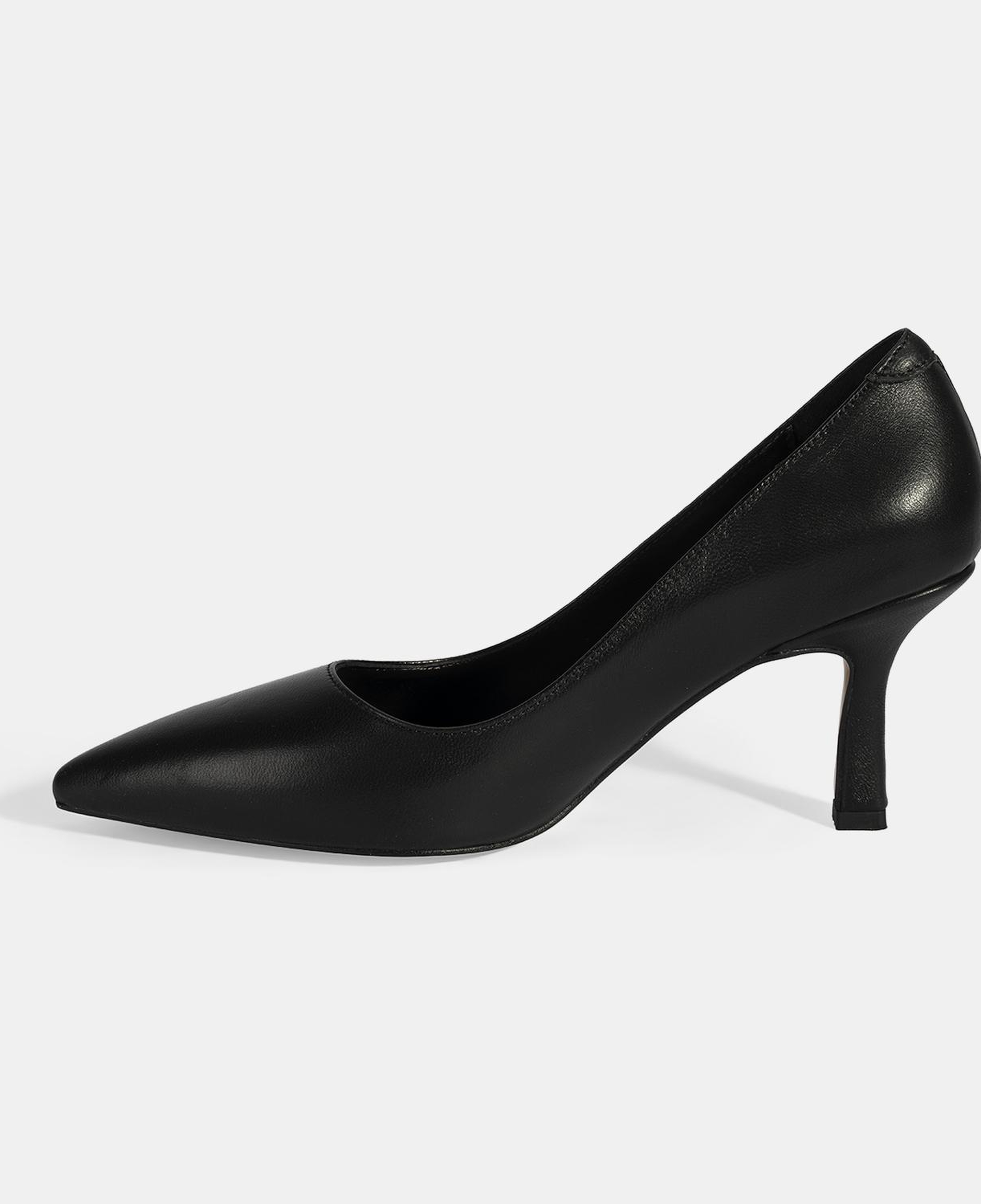 Kadın Siyah Deri Stiletto