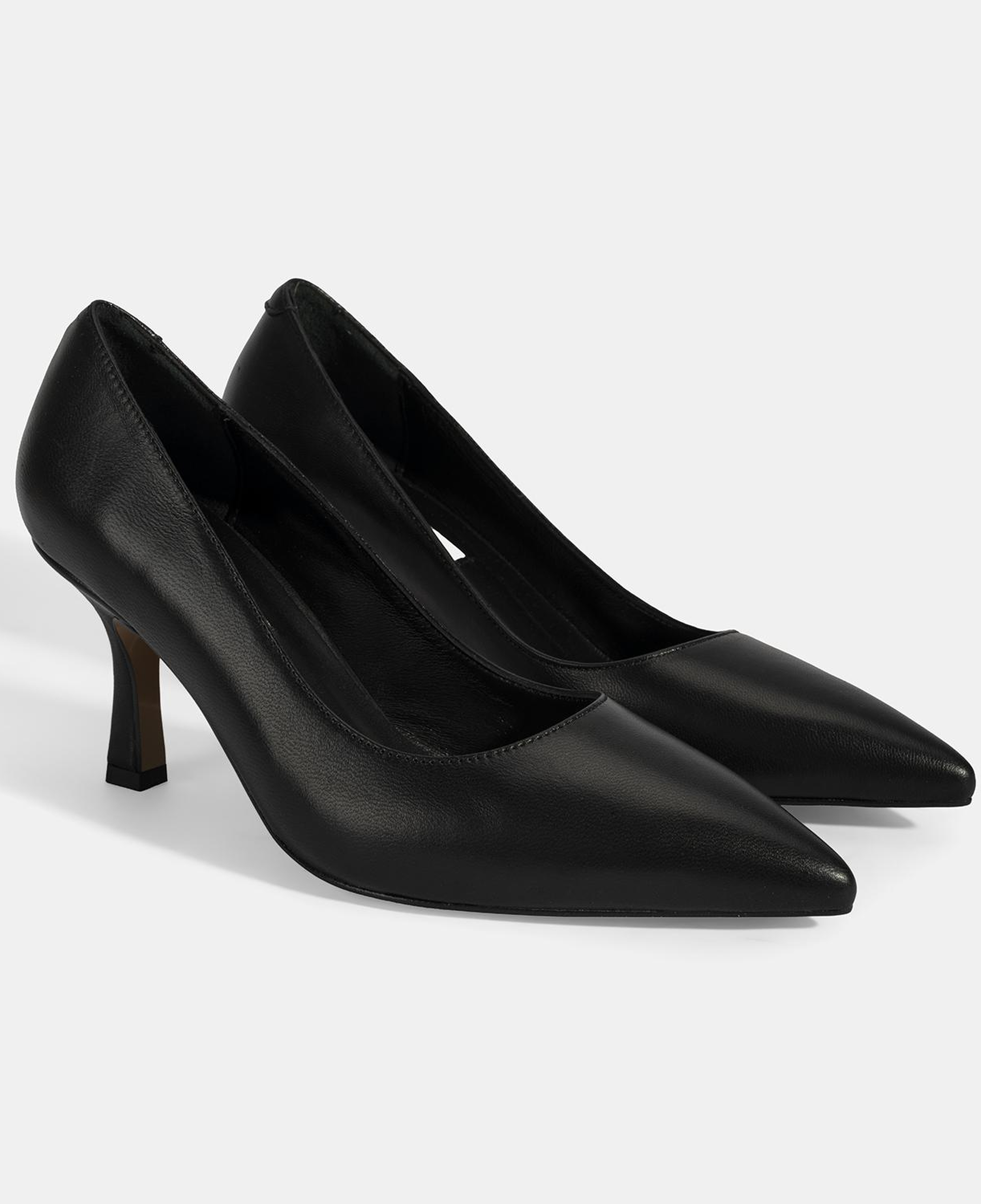 Kadın Siyah Deri Stiletto